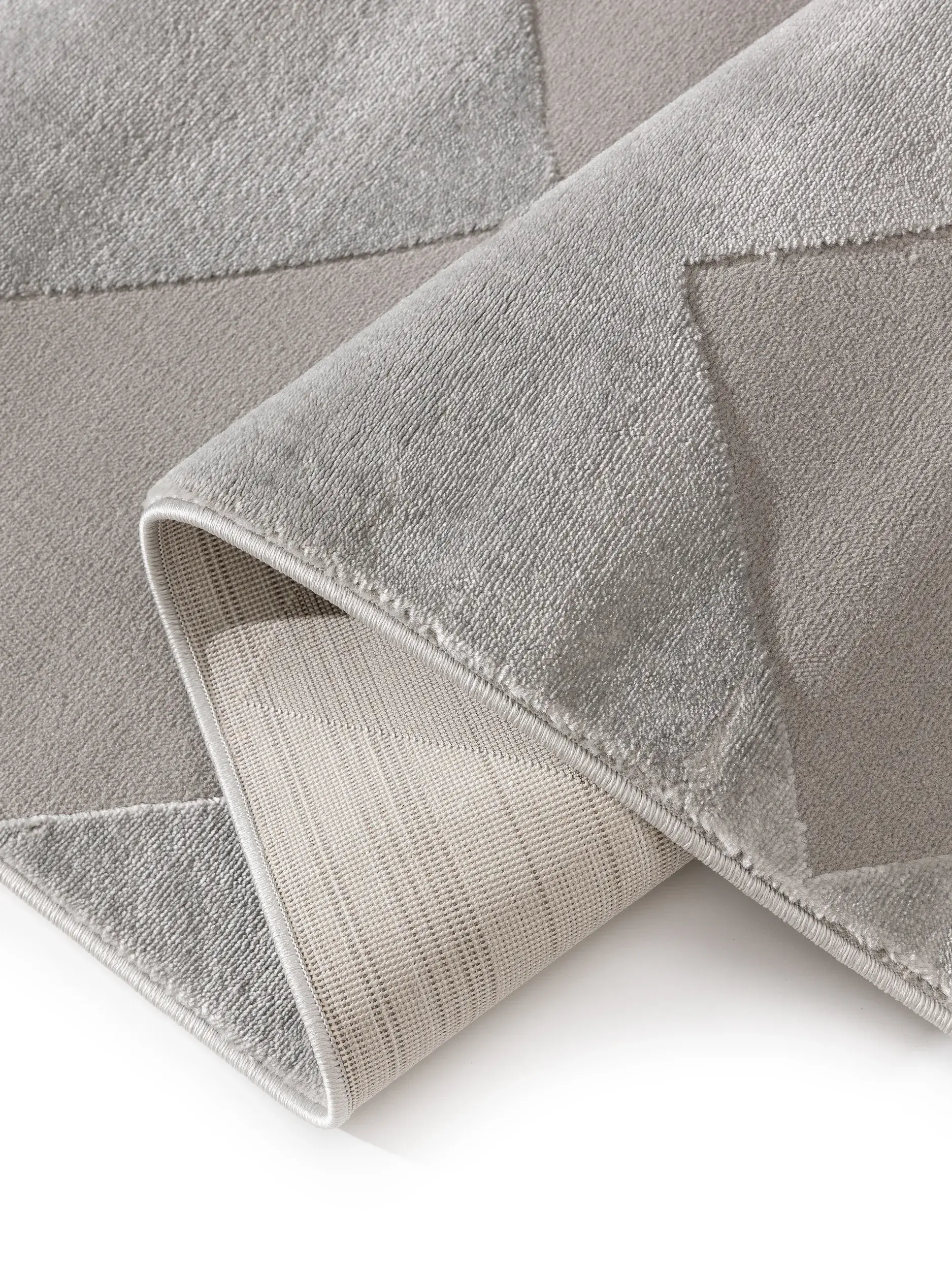 Teppe av 60% Polyester, 40% Polypropylen i Grau med 60% Polyester, 40% Polypropylen høy lugg fra benuta Basic