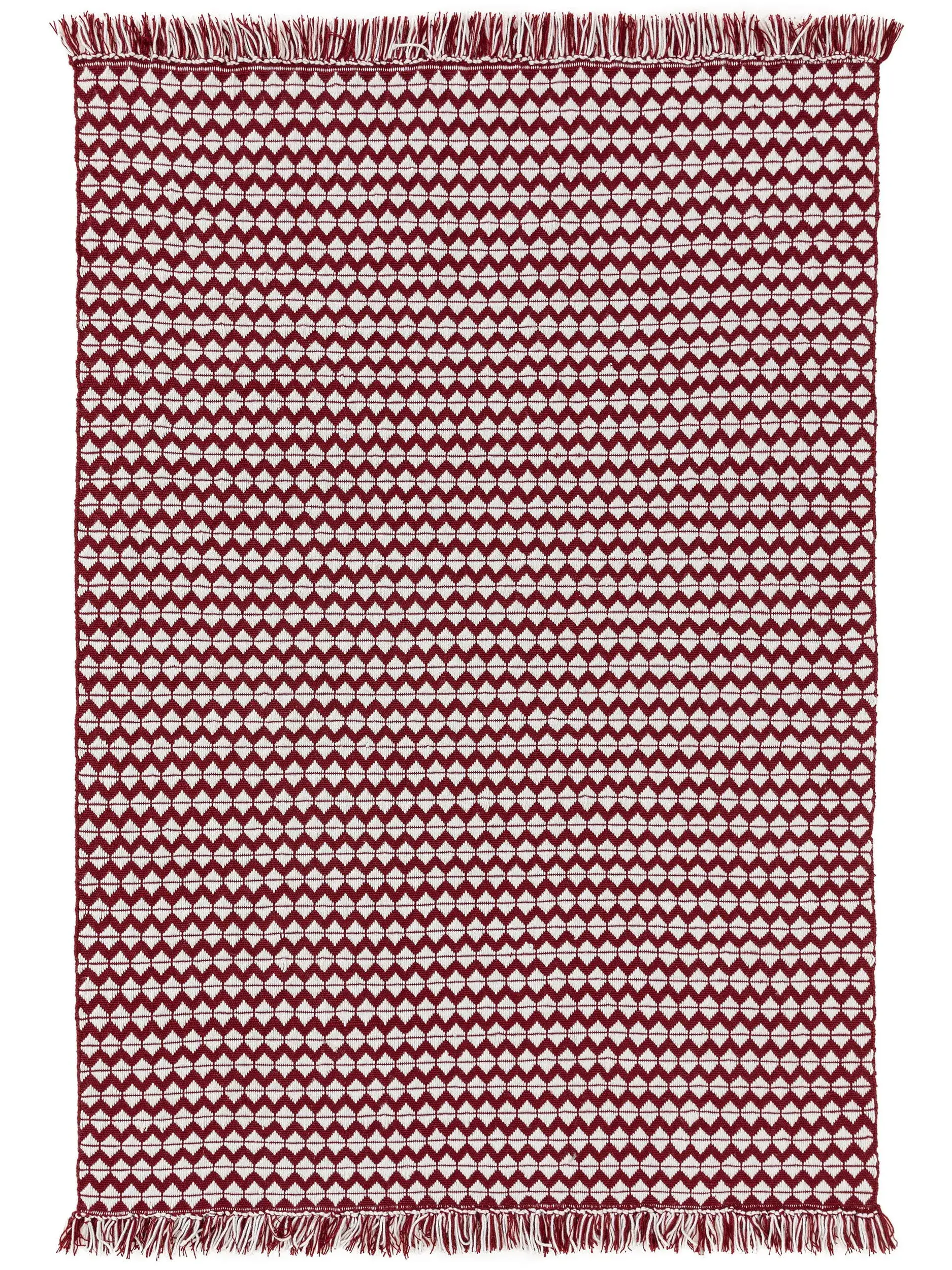 Tappeto di 100% Poliestere (PET riciclato) in Rosso con pelo alto 100% Poliestere (PET riciclato) da benuta pure