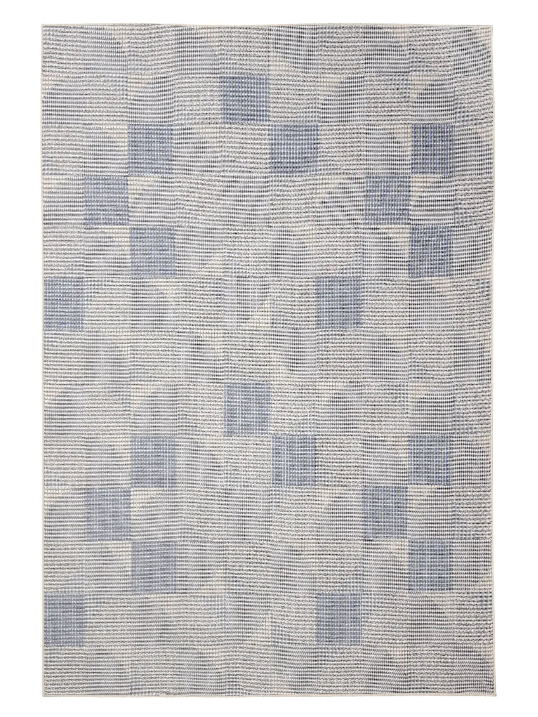 Teppich aus 100% Polypropylen in Blau mit 100% Polypropylen hohem Flor von benuta Nest