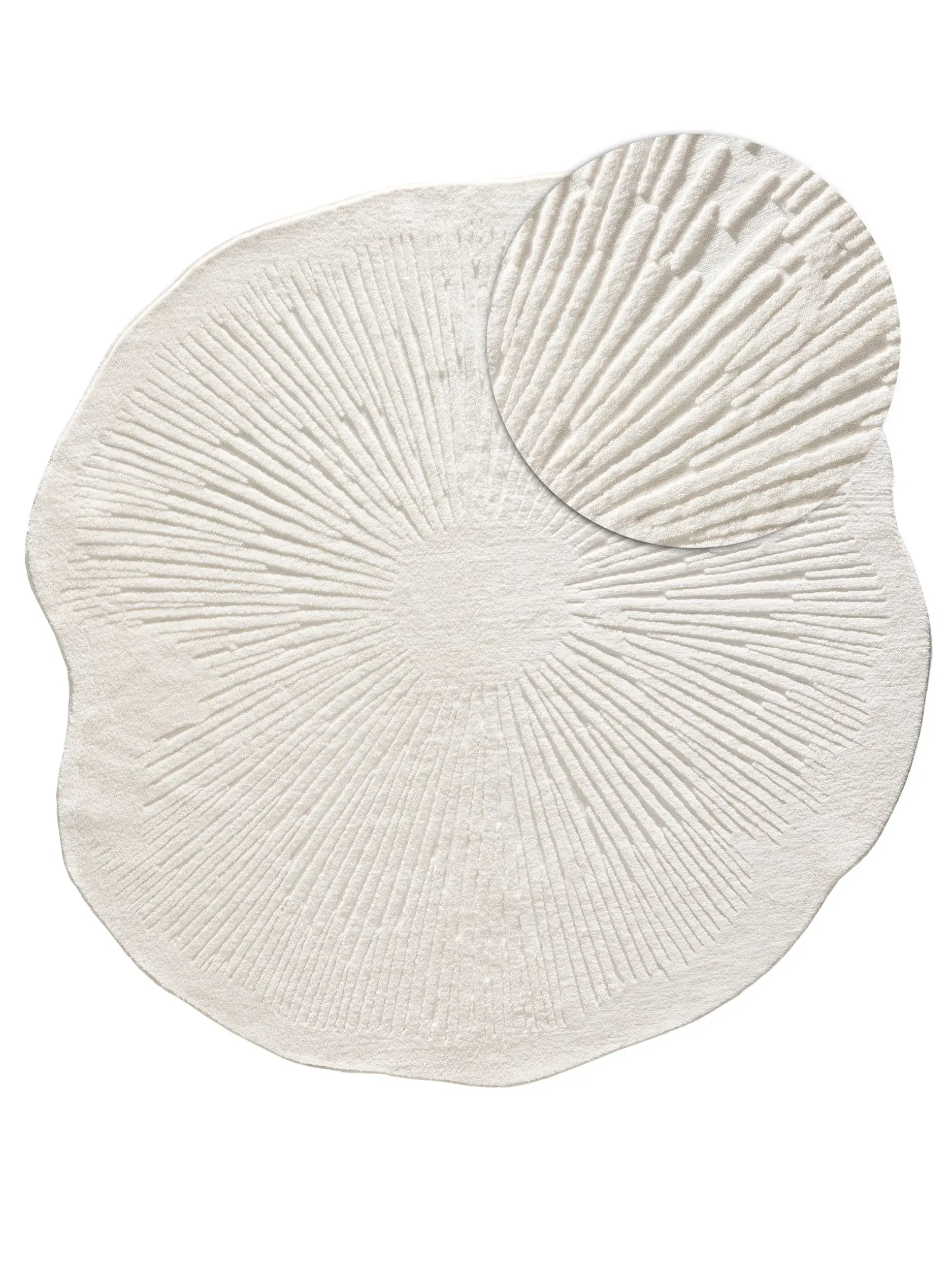 Tappeto di 100% Poliestere in Beige con pelo alto 100% Poliestere da benuta POP