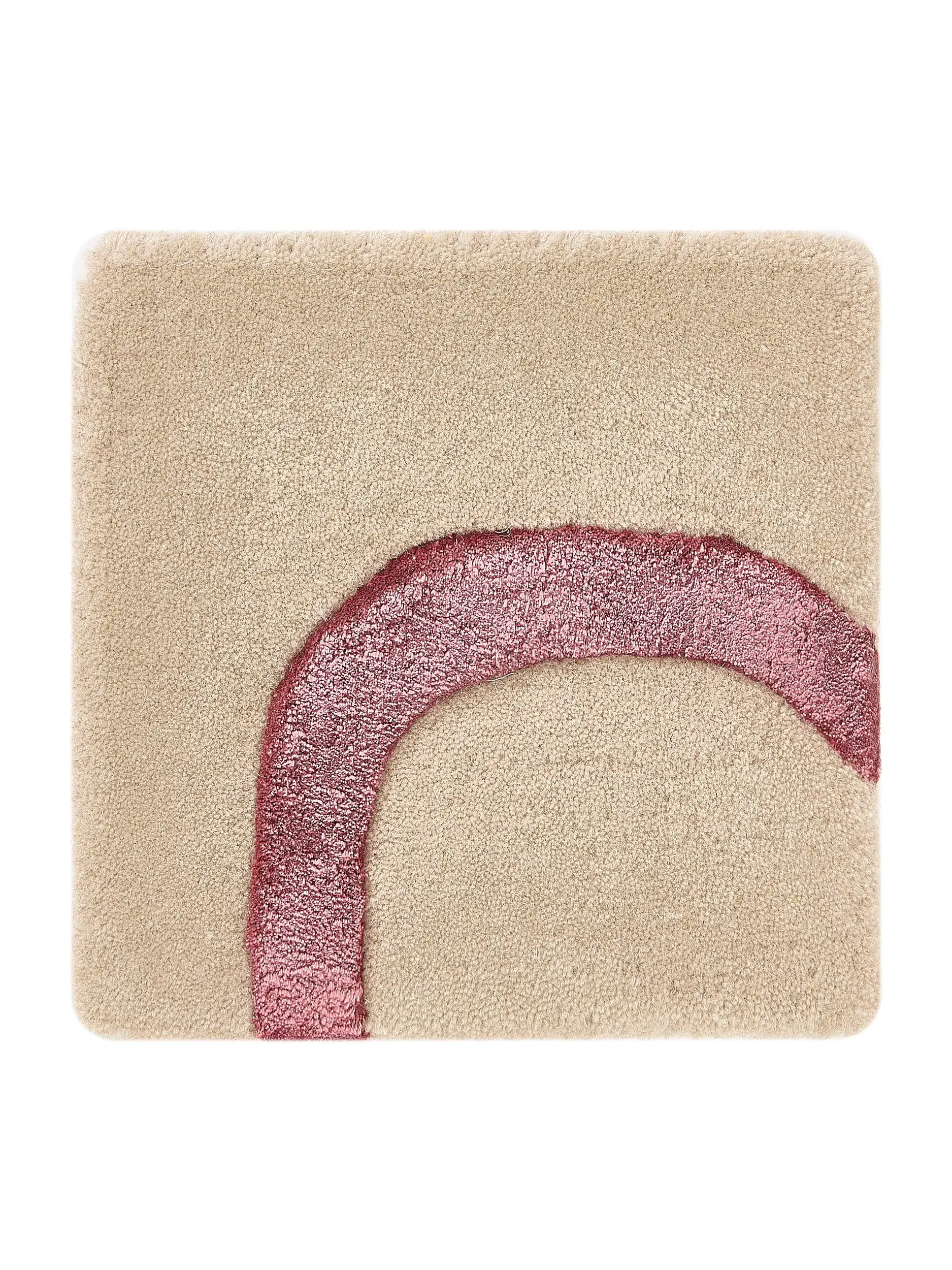 Teppich Keith aus 75% Wolle, 25% Lyocell (Tencel™) in Beige von benuta Finest