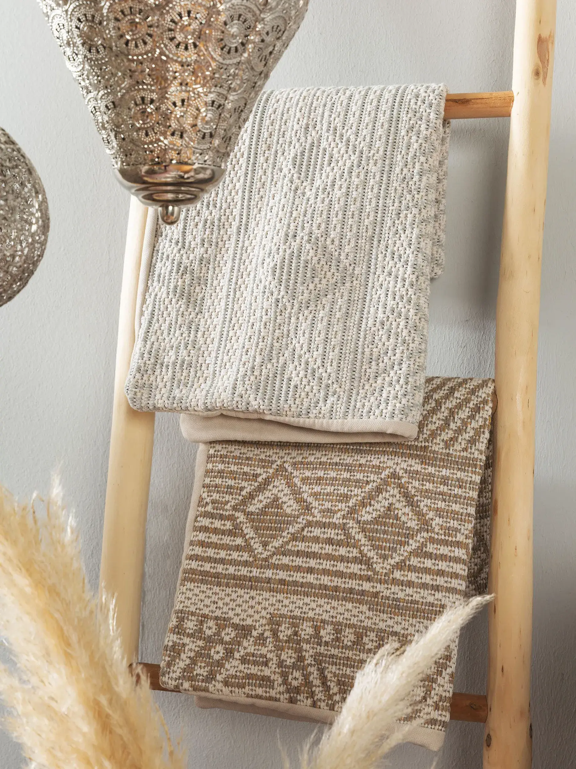 Kissenbezug Naxos Cream/Taupe von benuta
