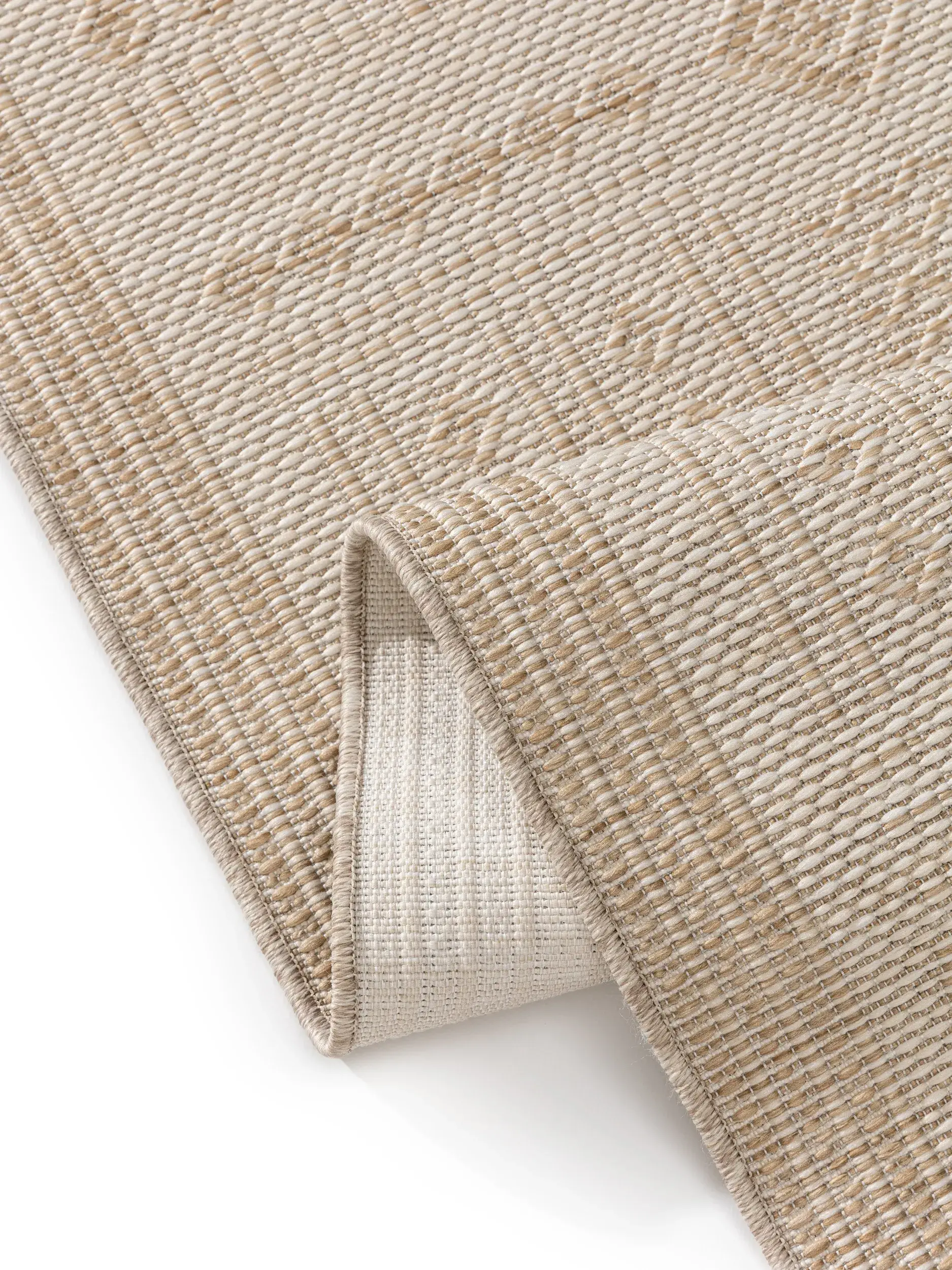 Teppich aus 100% Polypropylen in Weiß mit 100% Polypropylen hohem Flor von benuta Nest