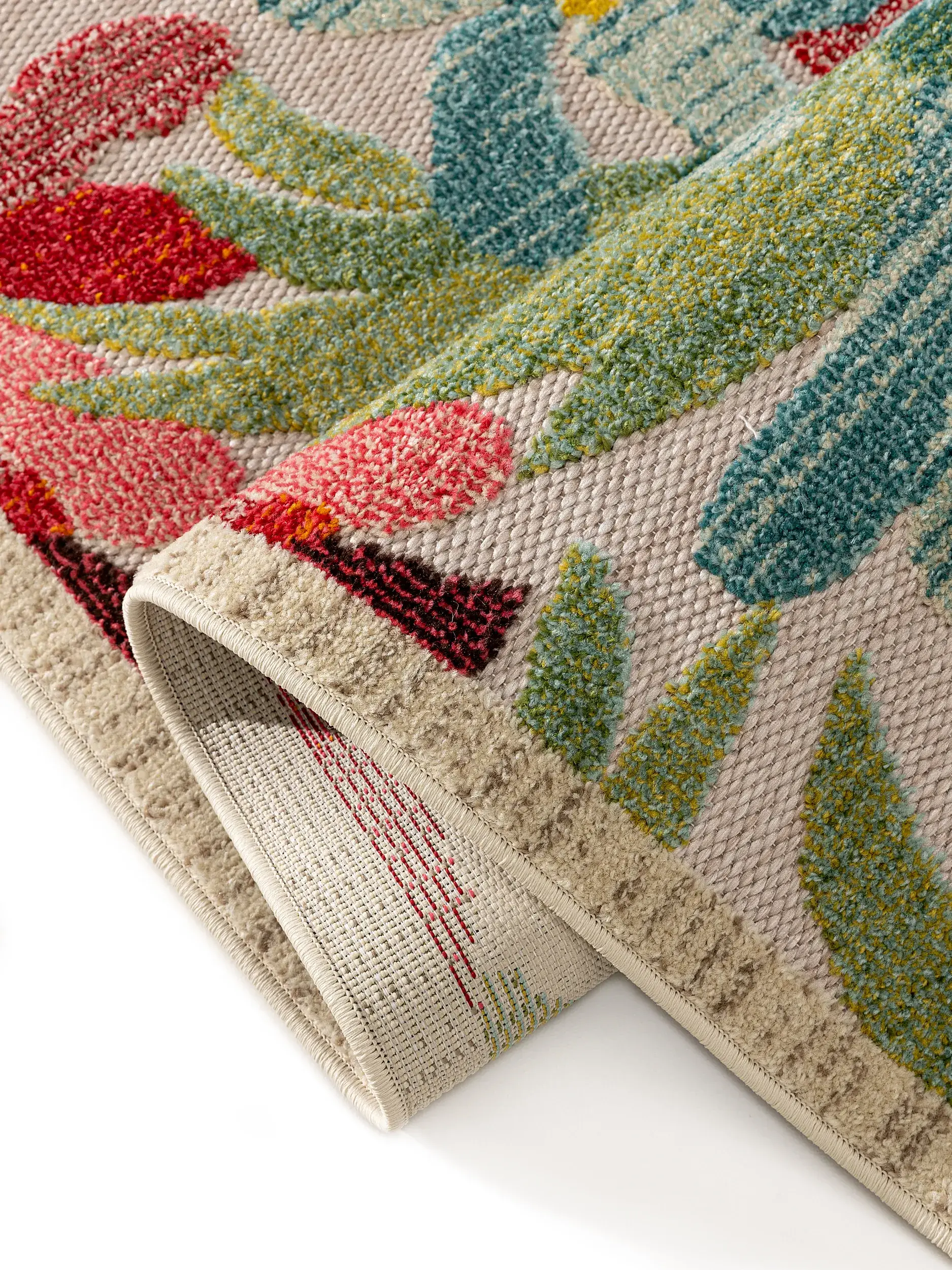Rug made of 100% Polypropylen in Multicolour with a 100% Polypropylen high pile by benuta Nest