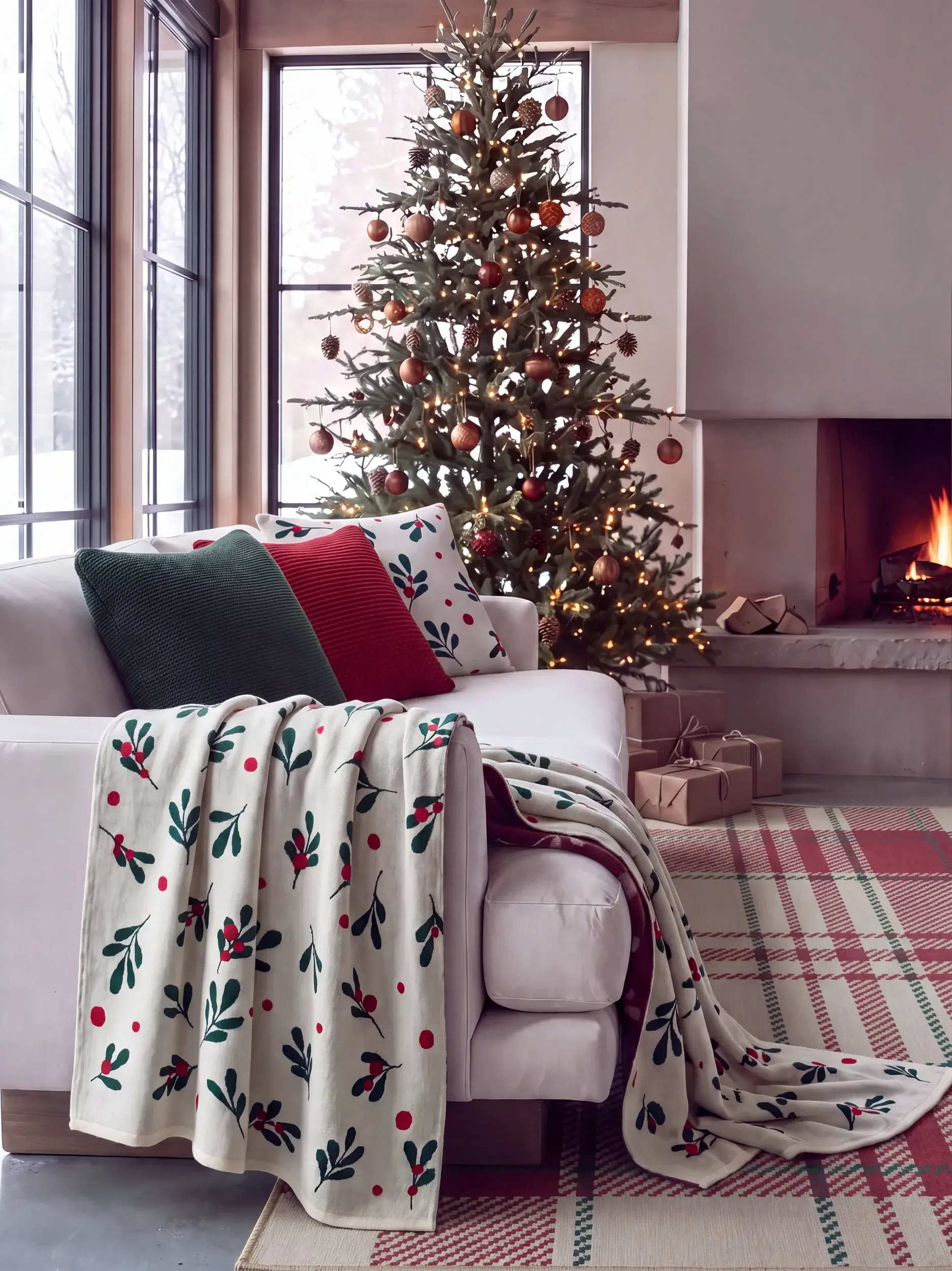 Weihnachtsdecke Nordic Cream von benuta