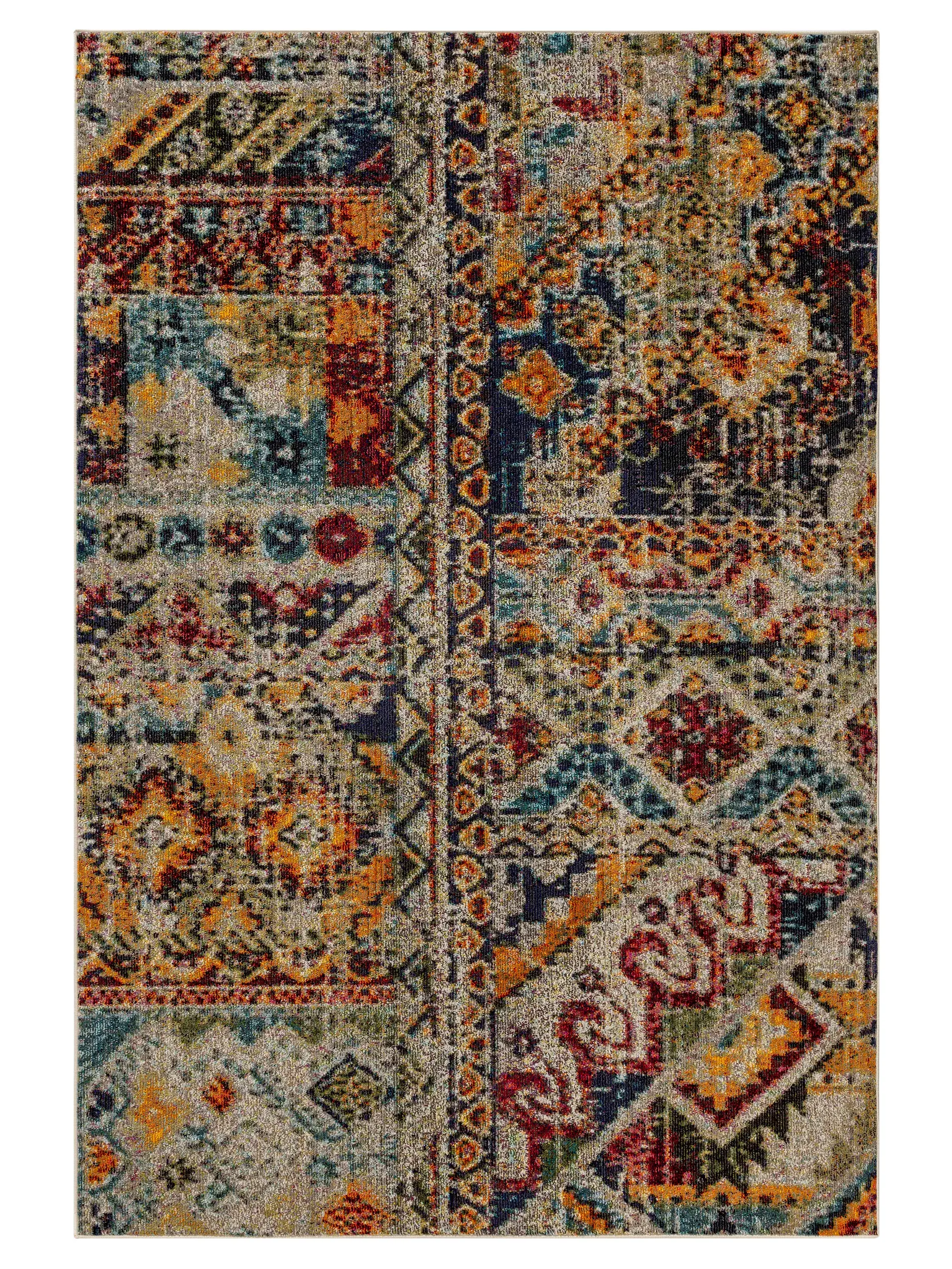 Rug made of 100% Polypropylen in Multicolor with a 100% Polypropylen high pile by benuta Nest