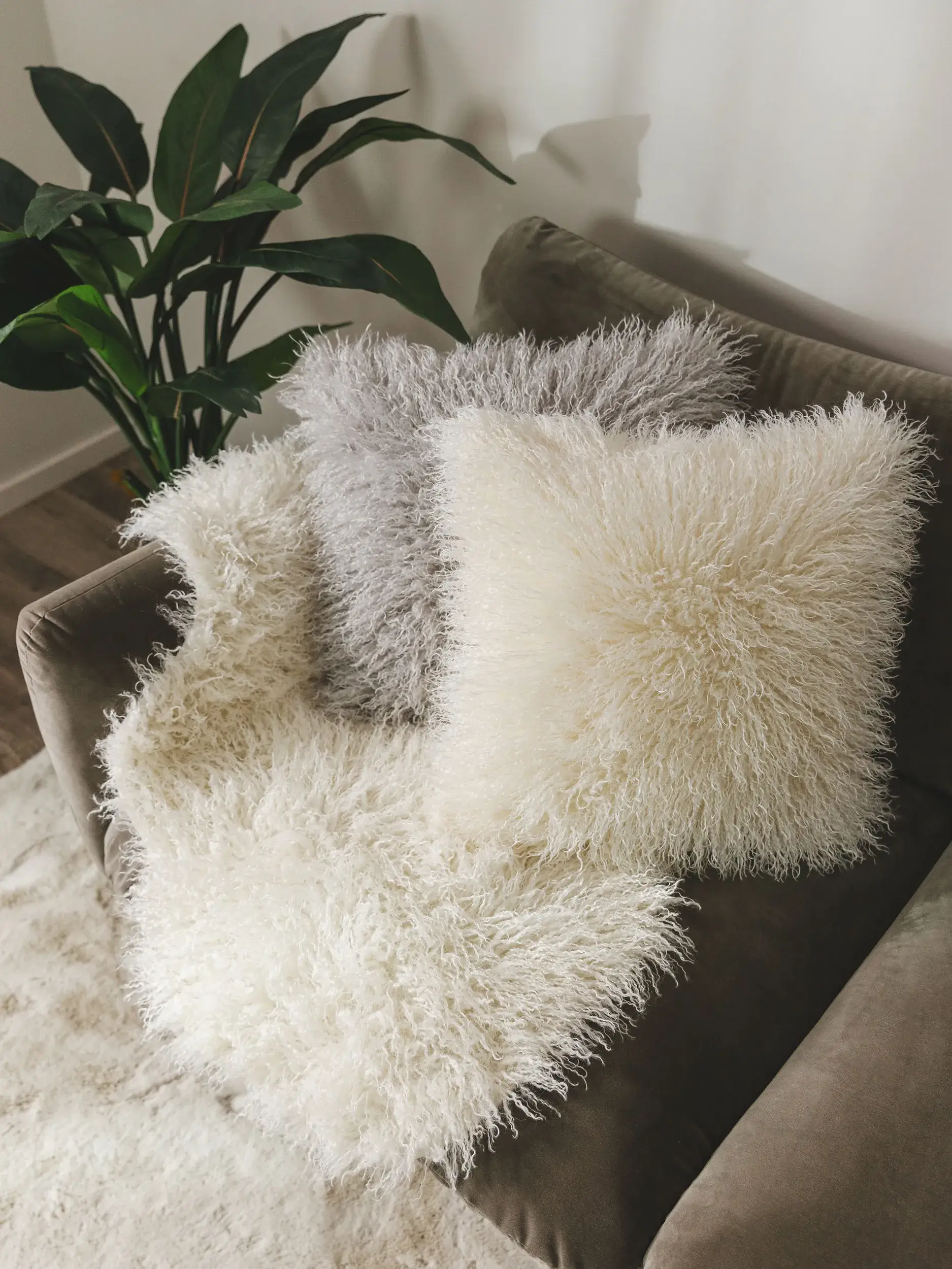 Kissenbezug Oscar Grau in Einfarbig design made of 100% Polyester by benuta Nest