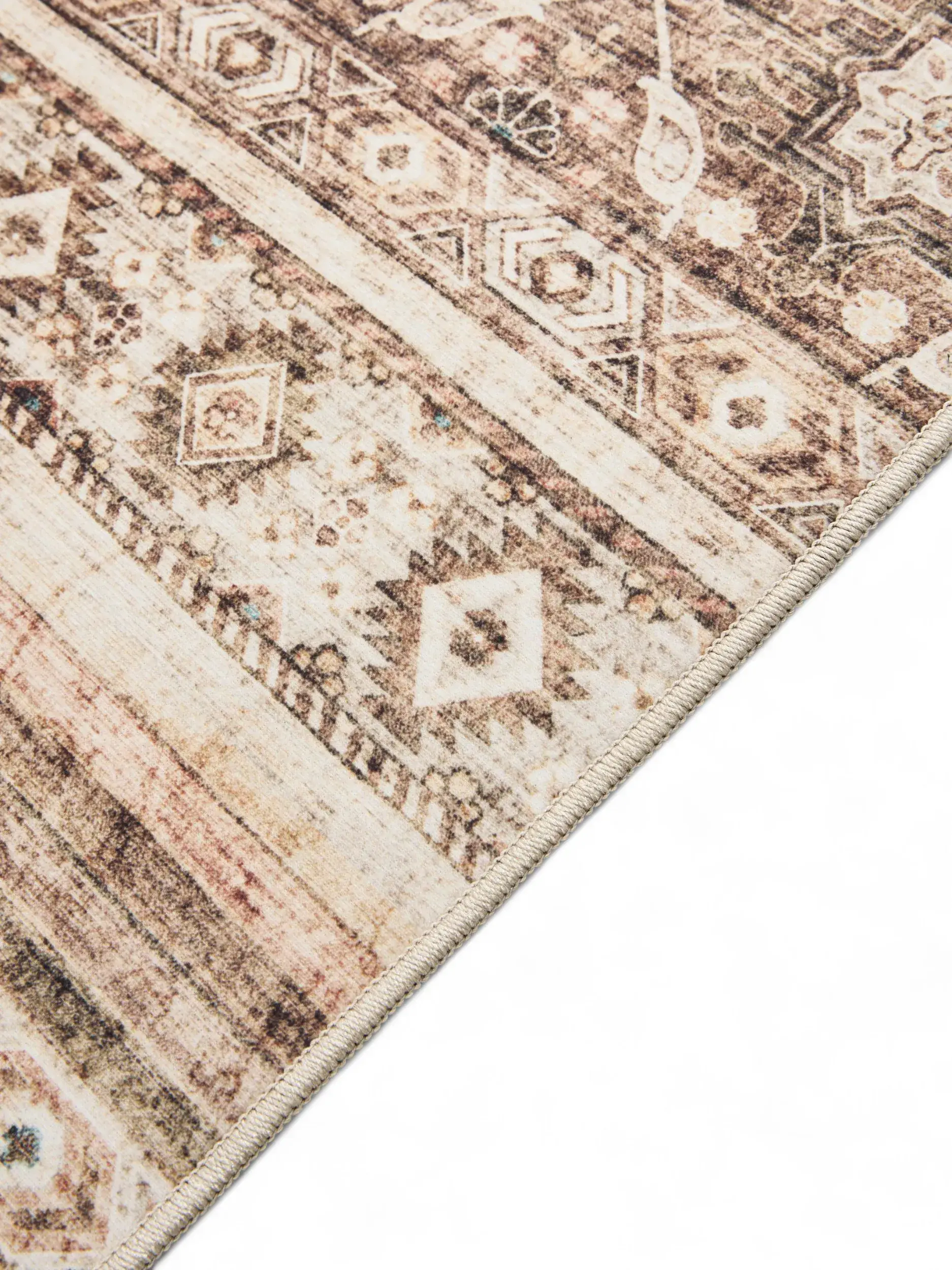 Rug made of 100% Polyester in Brown with a 100% Polyester high pile by benuta Basic