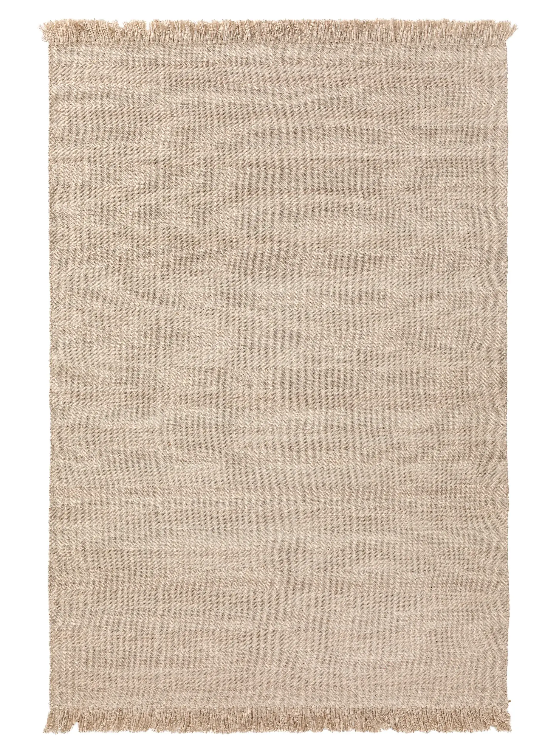 Rug made of 60% Wolle, 20% Baumwolle, 20% Polyester in Beige with a 60% Wolle, 20% Baumwolle, 20% Polyester high pile by benuta Pure