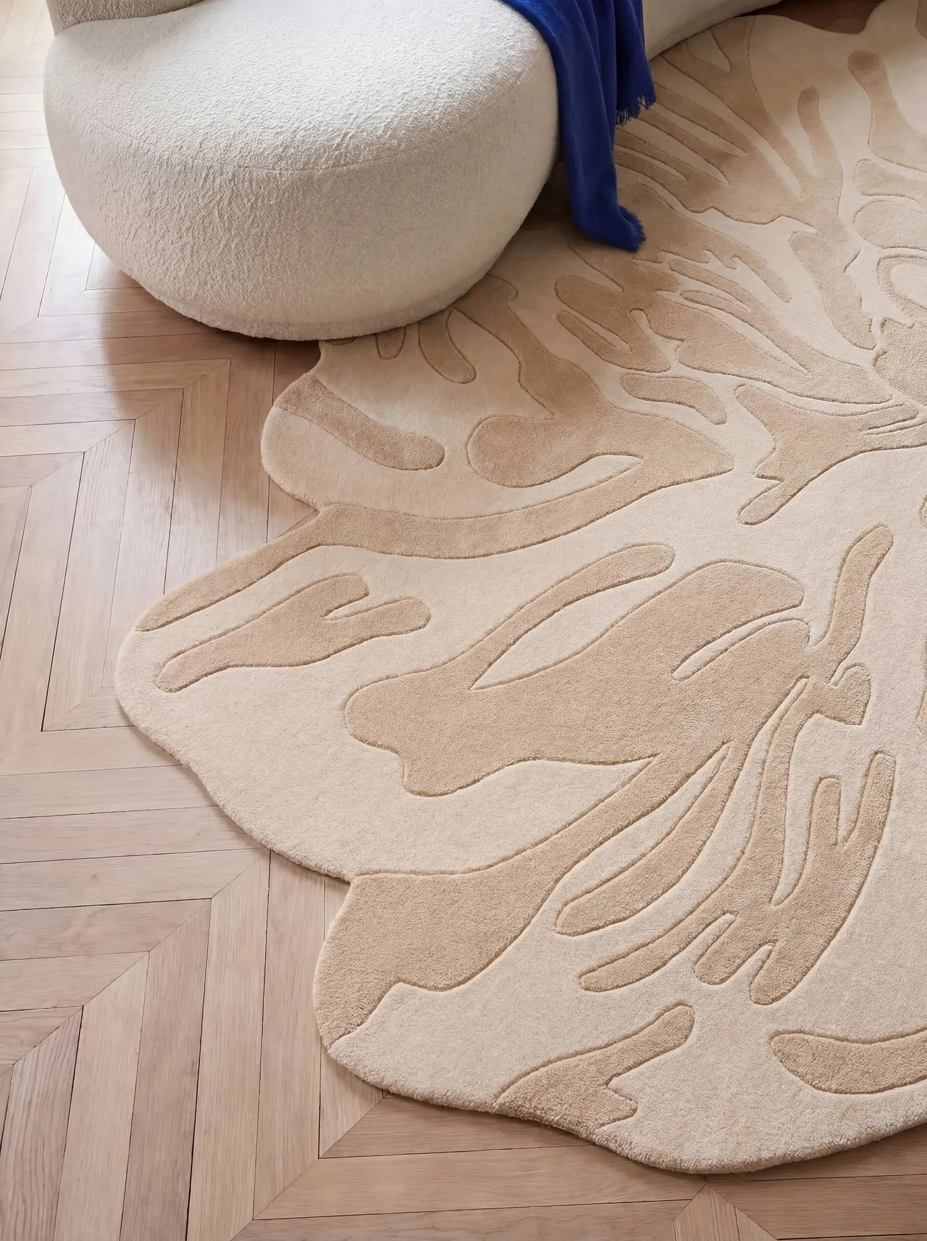 Tapis Lilya en 98% Laine (50% de Nouvelle-Zélande), 2% Lyocell (TENCEL™) en  de benuta Finest