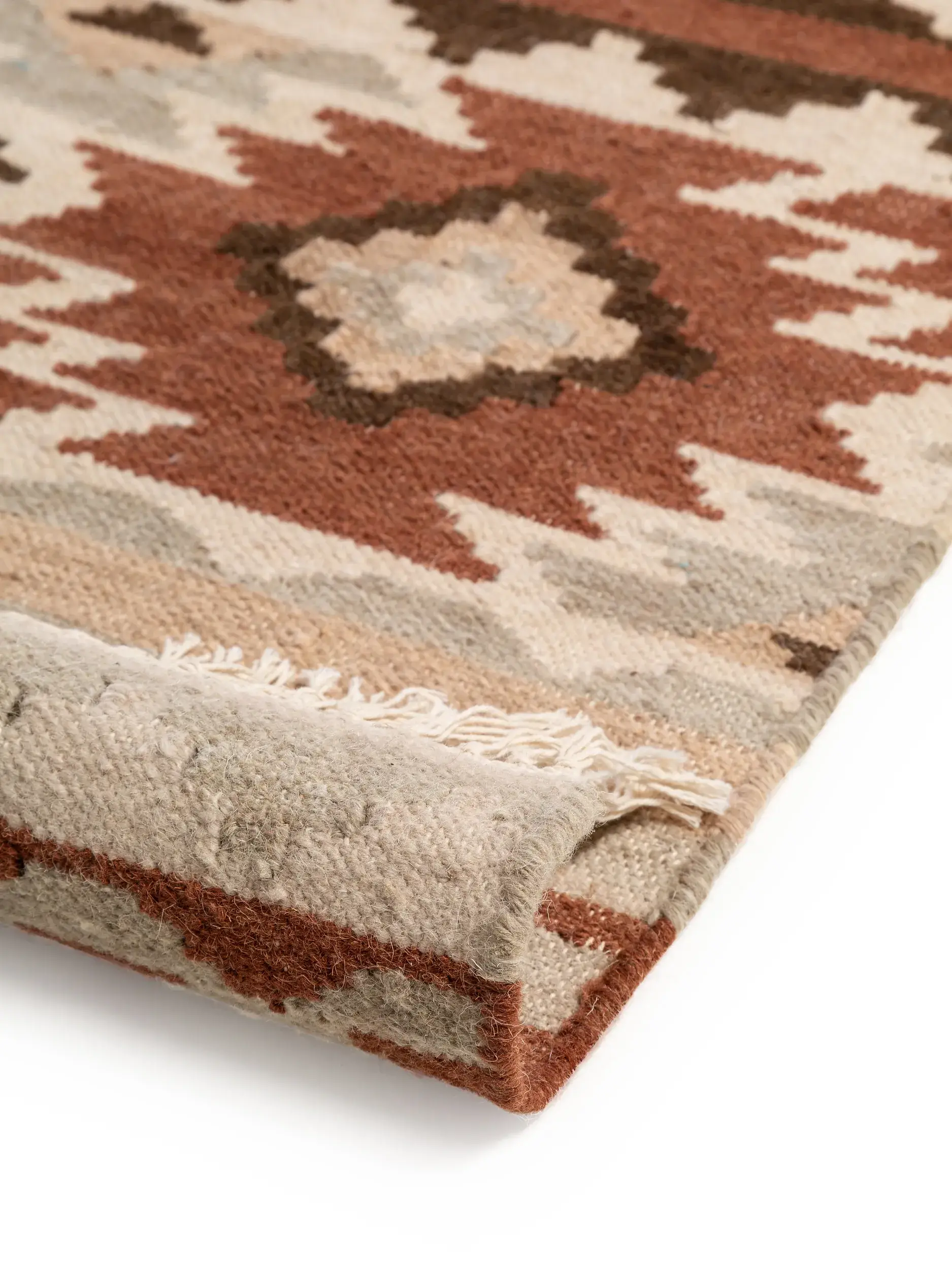 Teppich aus 90% Wolle, 10% Baumwolle in Multicolor mit 90% Wolle, 10% Baumwolle hohem Flor von benuta Pure