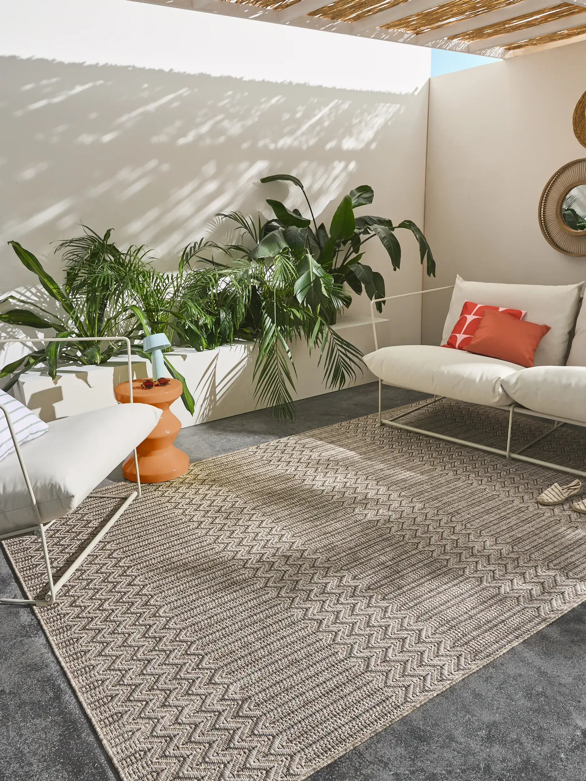 Rug Naoto made of 100% Polypropylen in Beige by benuta Nest