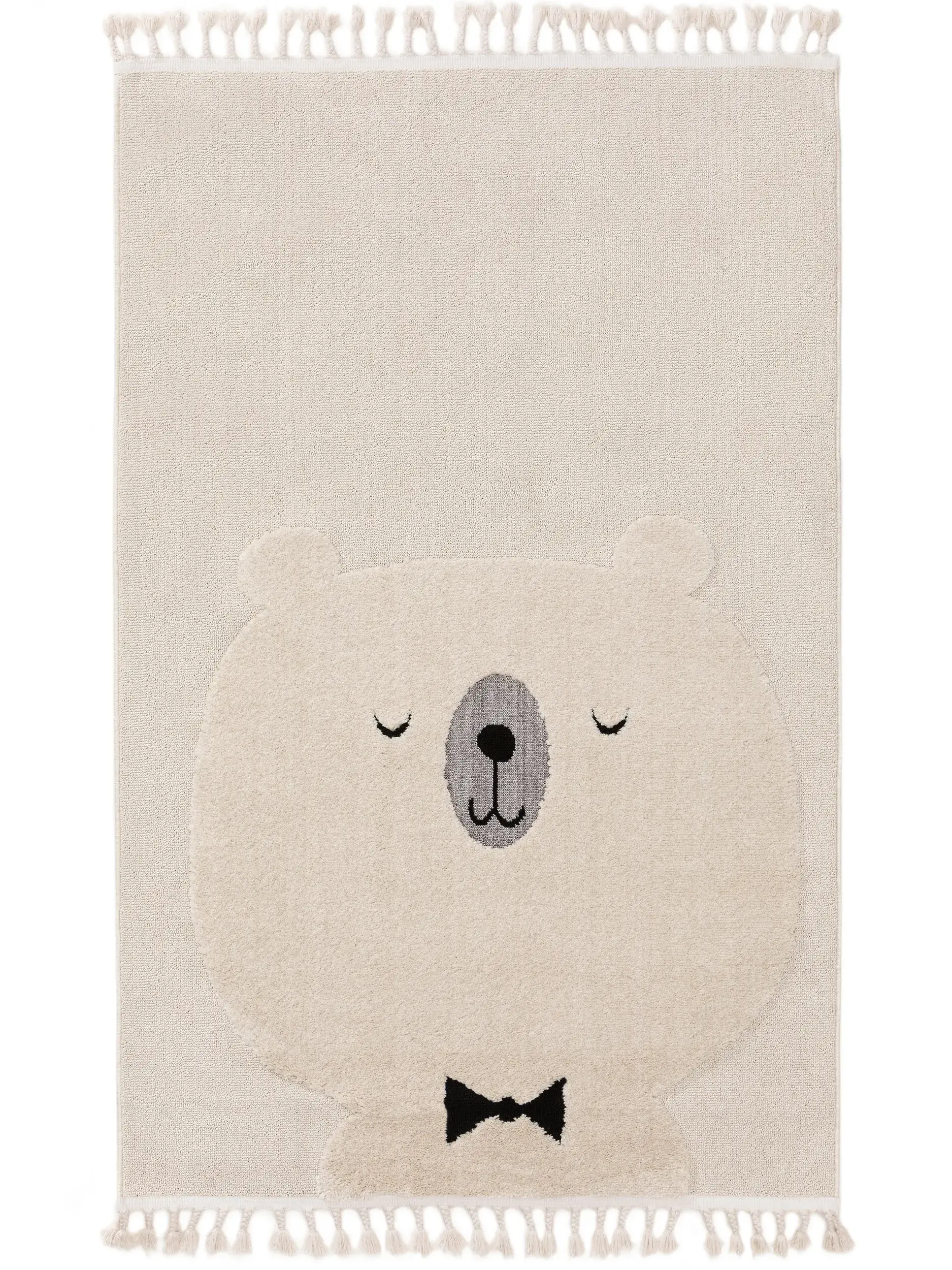 Tappeto di 100% Poliestere in Beige con pelo alto 100% Poliestere da Lytte