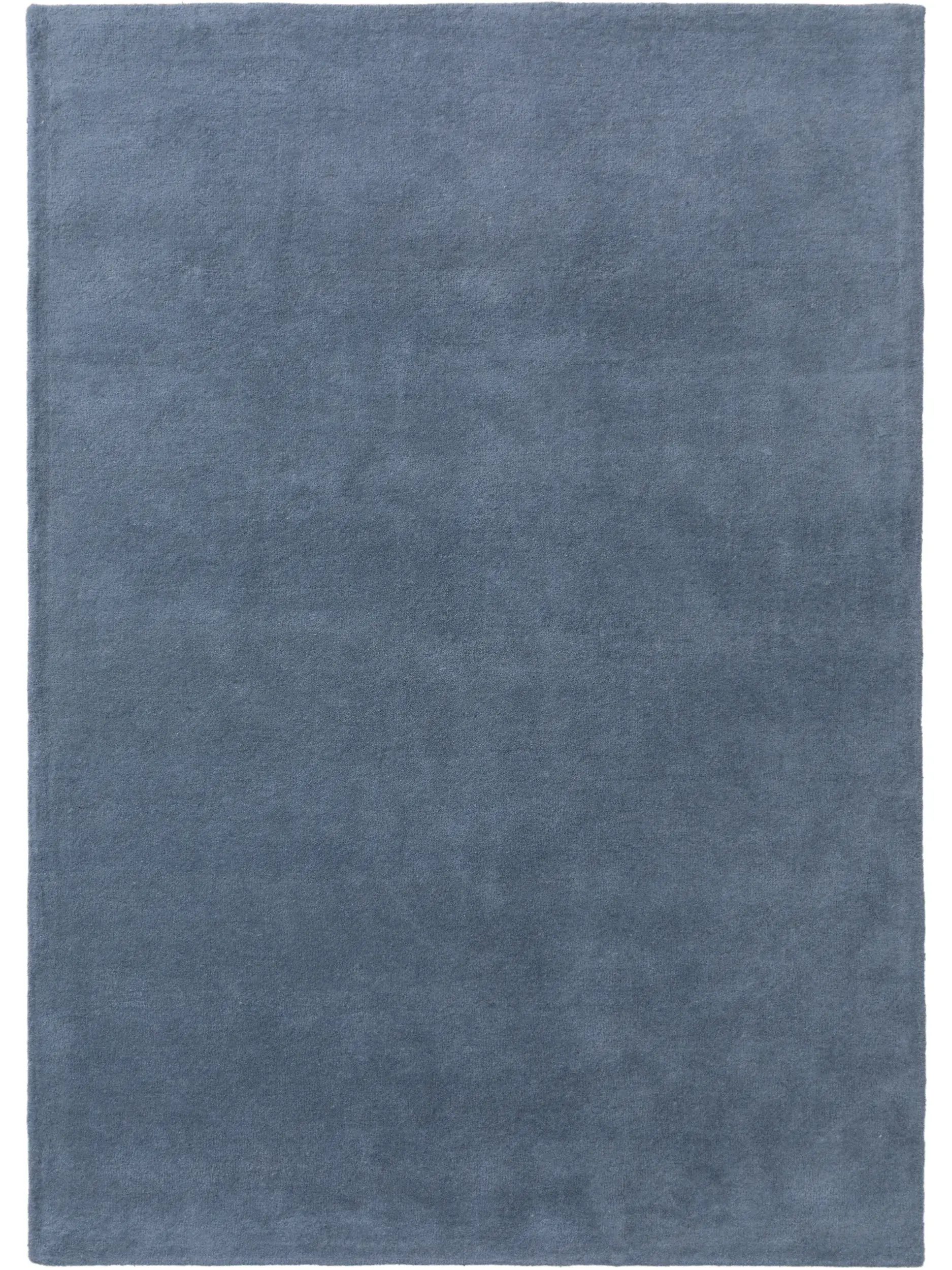 Teppich aus 100% Wolle in Blau mit 100% Wolle hohem Flor von benuta Nest