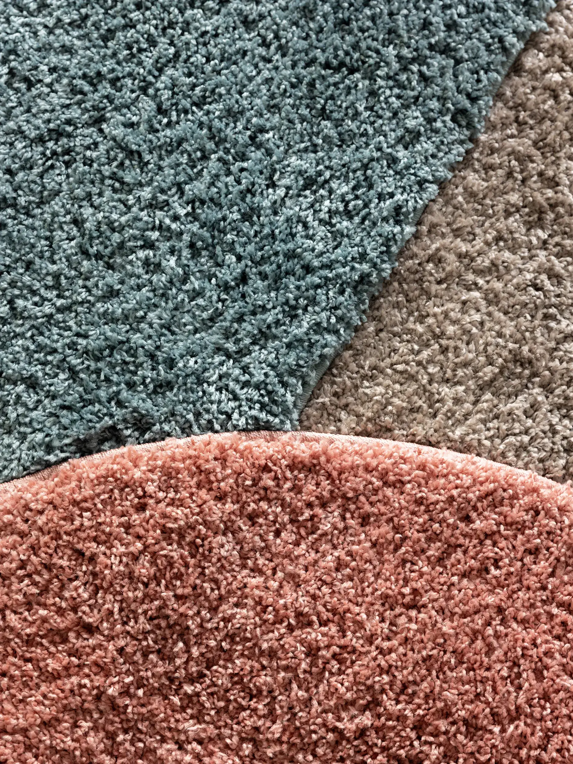 Rug made of 100% Polypropylen in Blue with a 100% Polypropylen high pile by benuta Basic