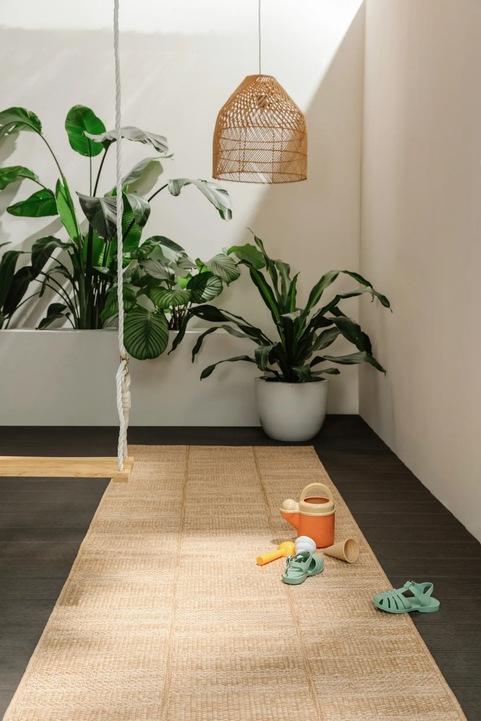 Rug made of 100% Polypropylen in Brown with a 100% Polypropylen high pile by benuta Nest
