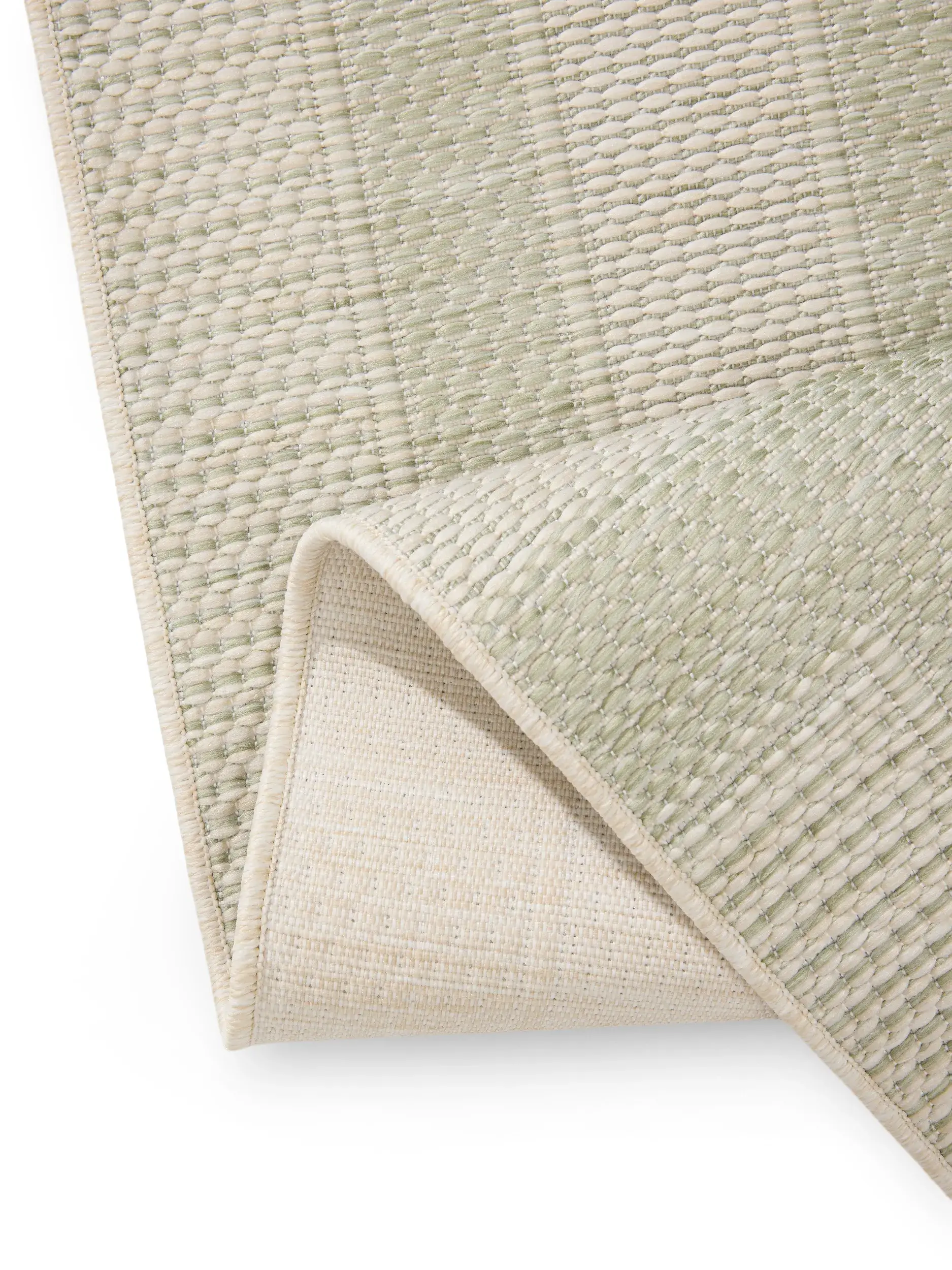 Teppich aus 100% Polypropylen in Grün mit 100% Polypropylen hohem Flor von benuta Nest