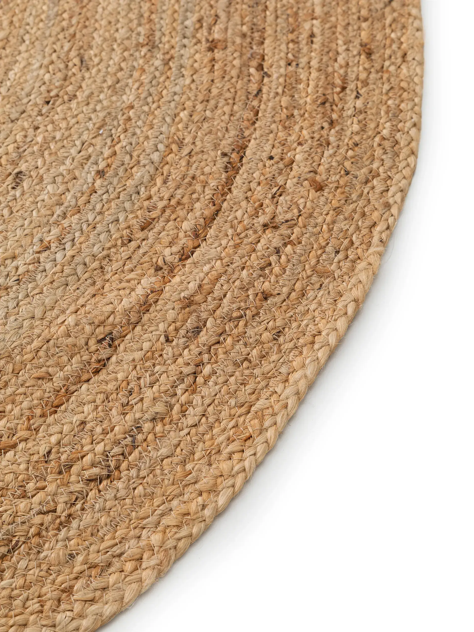 Teppich aus 100% Jute in Braun mit 100% Jute hohem Flor von benuta Pure