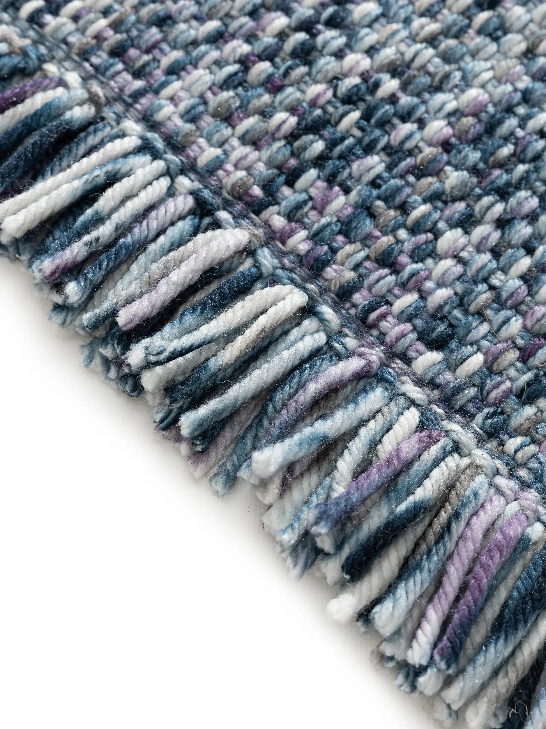 Tappeto di 100% Poliestere (PET riciclato) in Azzurro con pelo alto 100% Poliestere (PET riciclato) da benuta POP