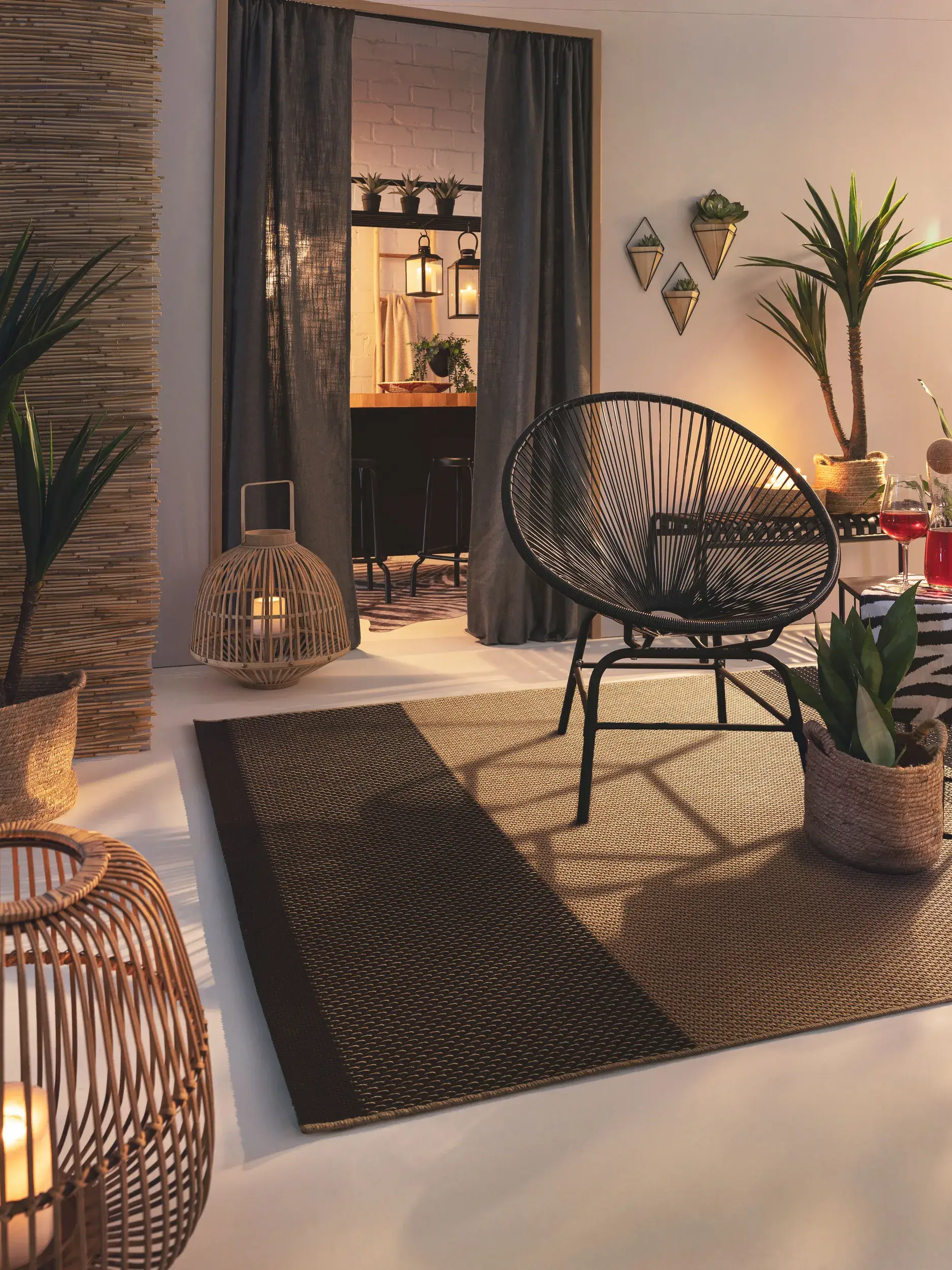 Tapis en 100% Polypropylène en Beige avec une pile de 100% Polypropylène de hauteur de benuta nest