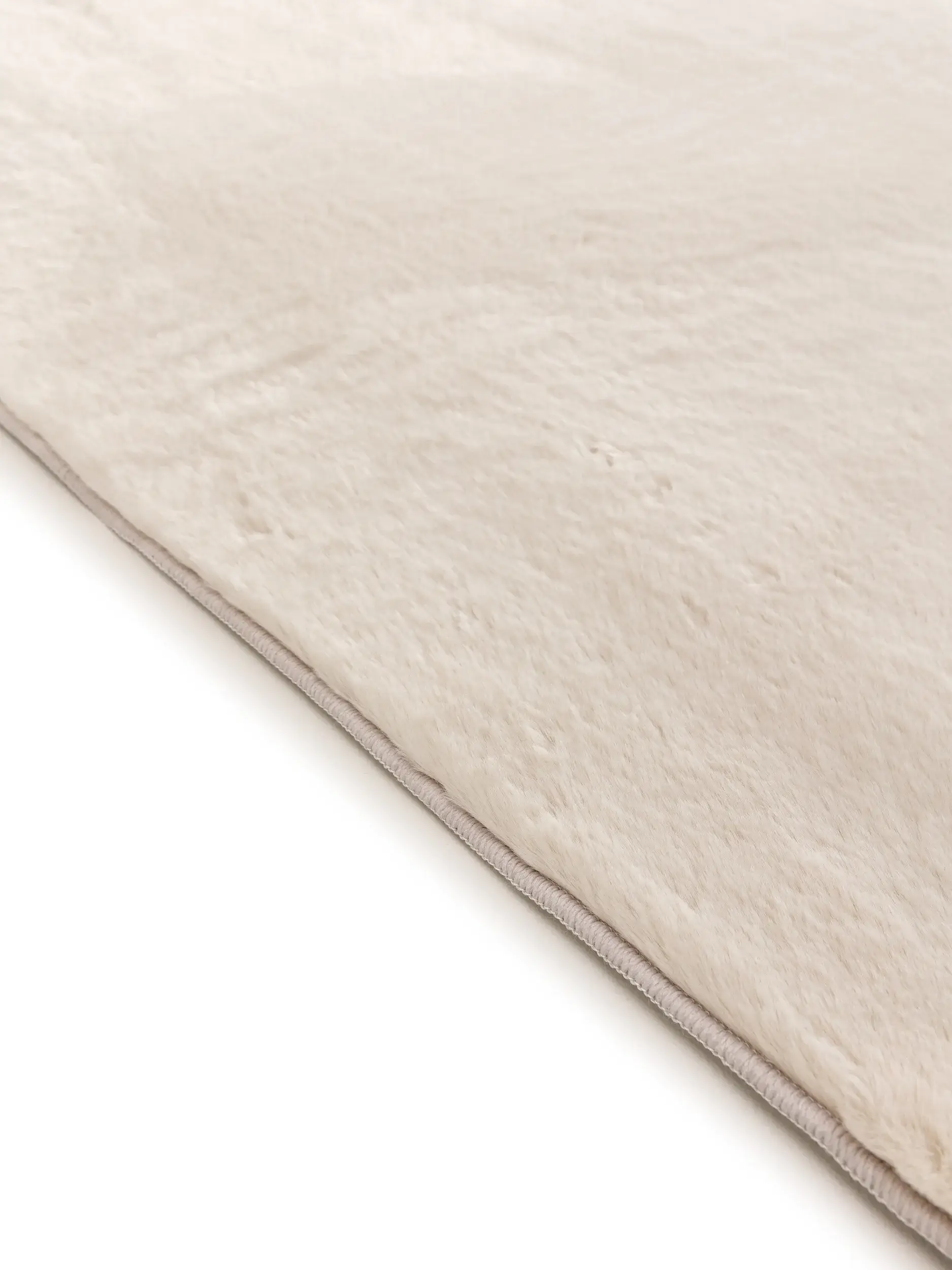 Tapete de 100% Polyester em Beige com pelo de 100% Polyester de altura da benuta Basic