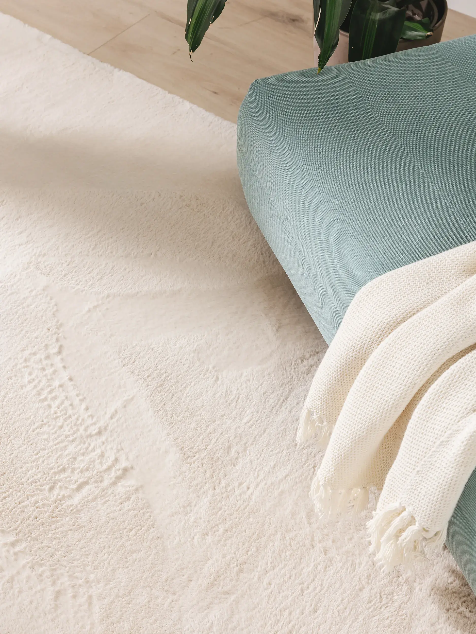 Tapete de 100% Polyester em Beige com pelo de 100% Polyester de altura da benuta Basic