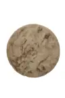Shaggy Round Rug Lux Taupe