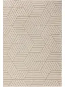 Tappeto a tessitura piatta Elena Crema/Beige