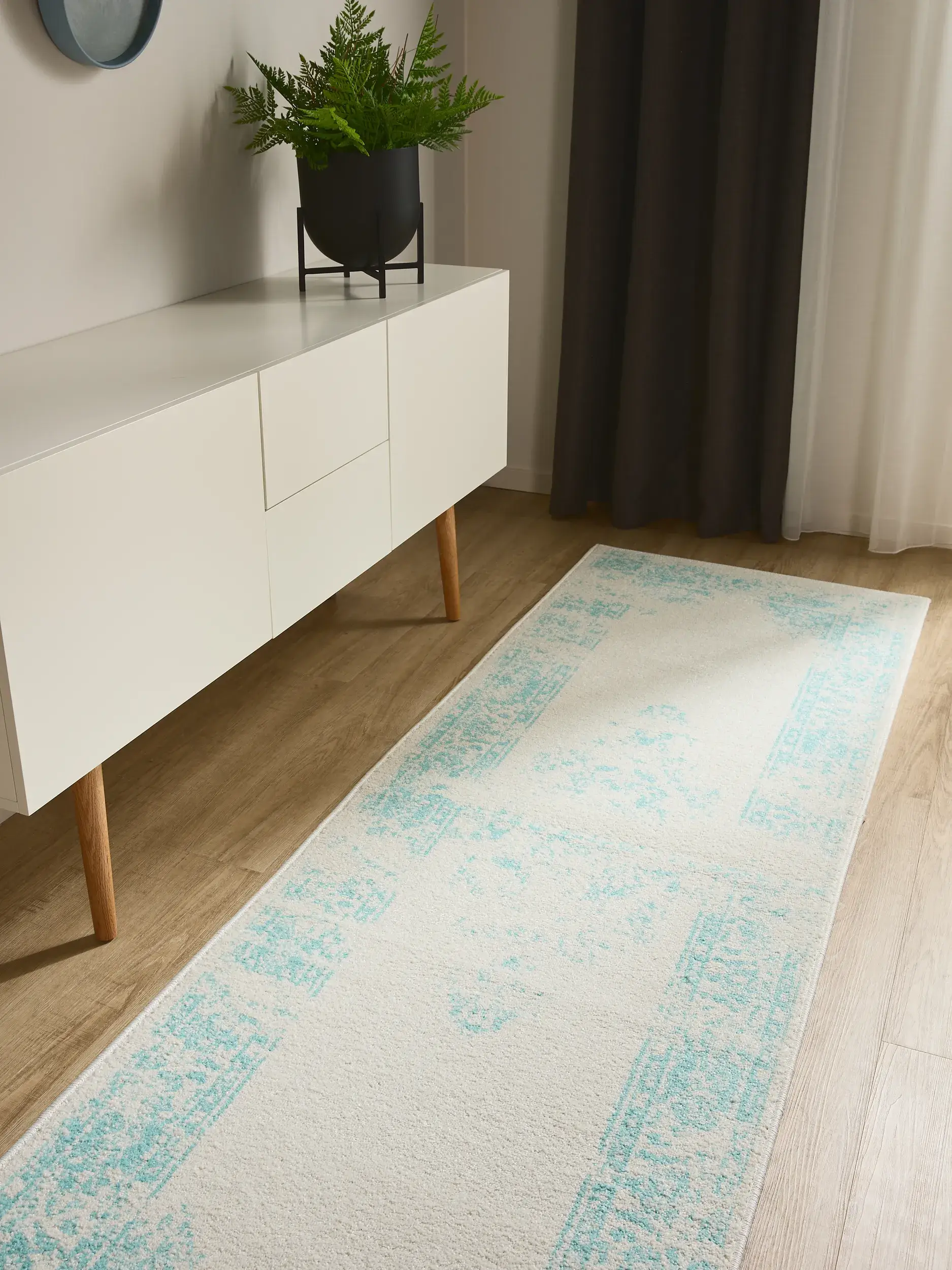 Rug made of 100% Polypropylen in Beige with a 100% Polypropylen high pile by benuta Basic