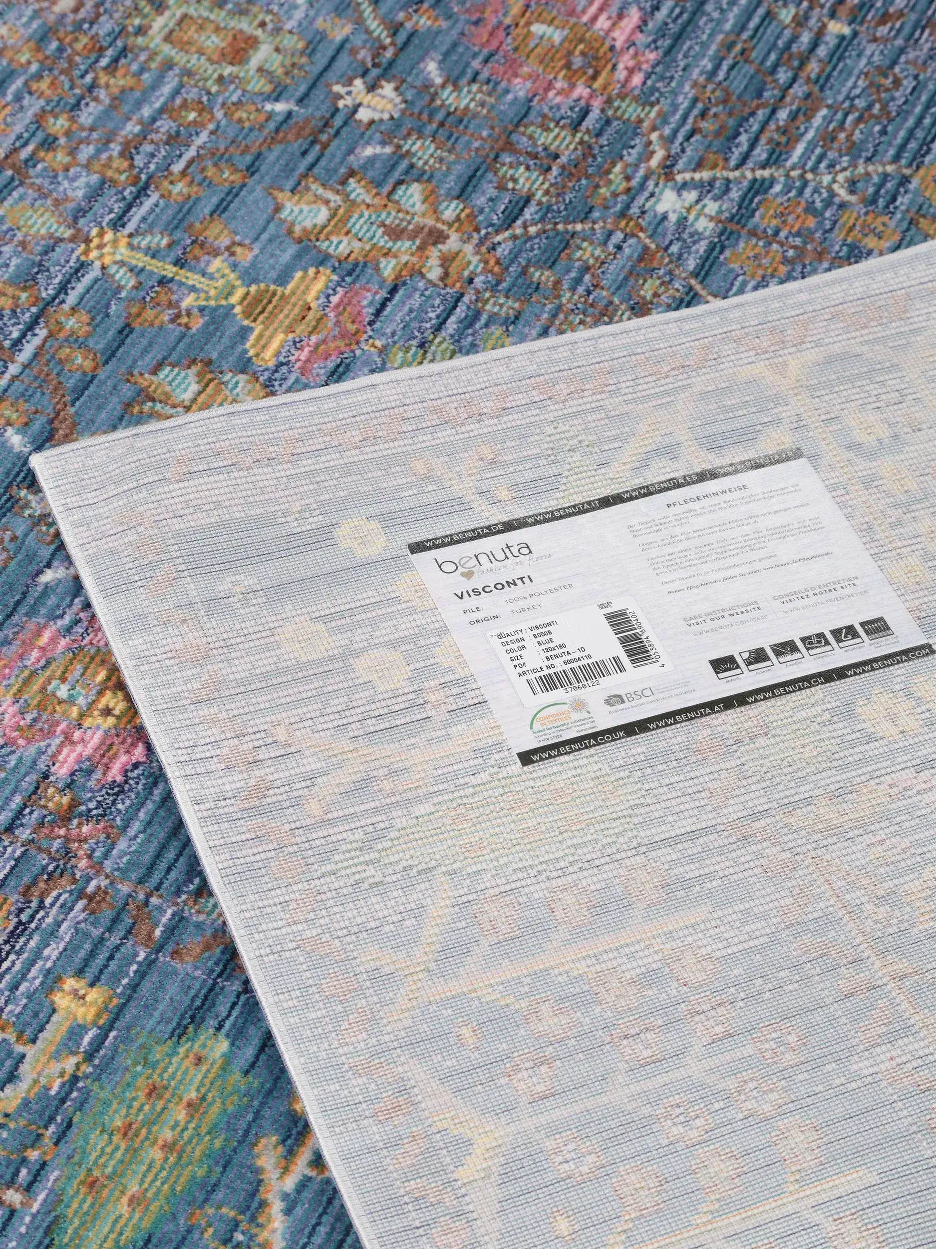 Teppich Visconti aus 100% Polyester in Blau von benuta