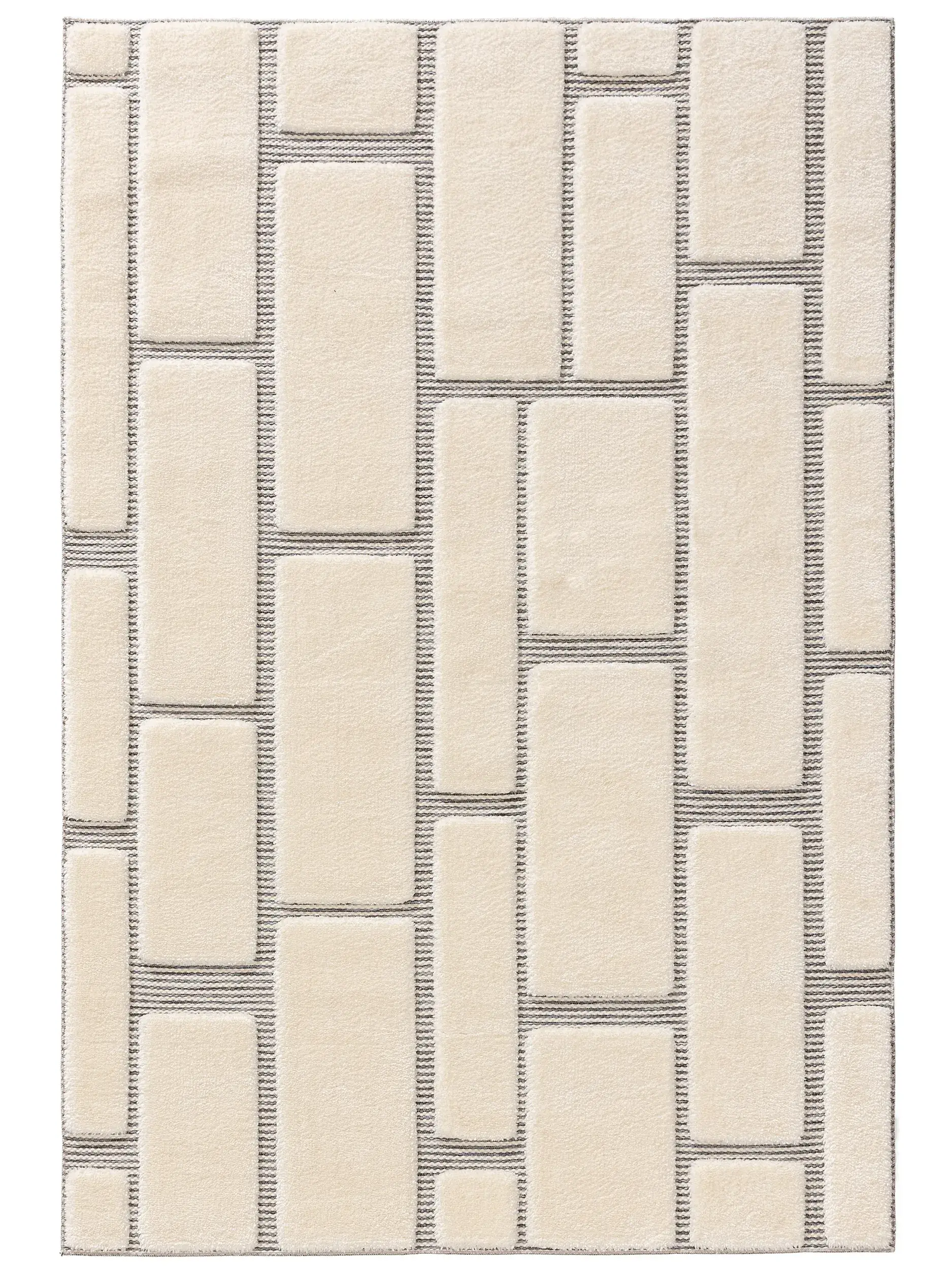 Matto 63% Polyester, 37% Polypropylena värissä Weiß 63% Polyester, 37% Polypropylen korkealla nukalla merkiltä benuta Basic