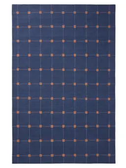 Wollteppich Grady Blau