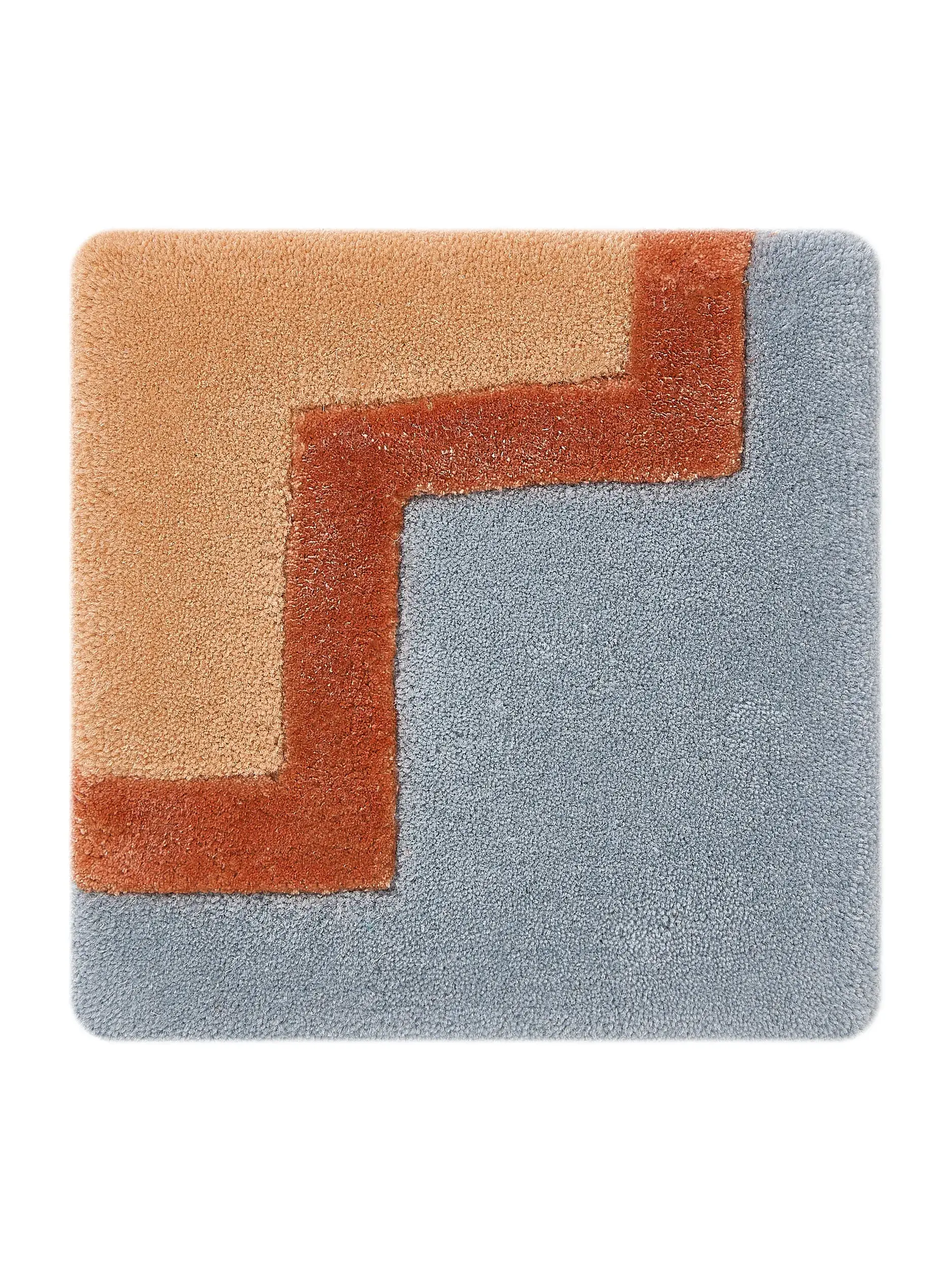 Matta Keith av 90% Ull, 10% Lyocell (Tencel™) i Orange från benuta Finest