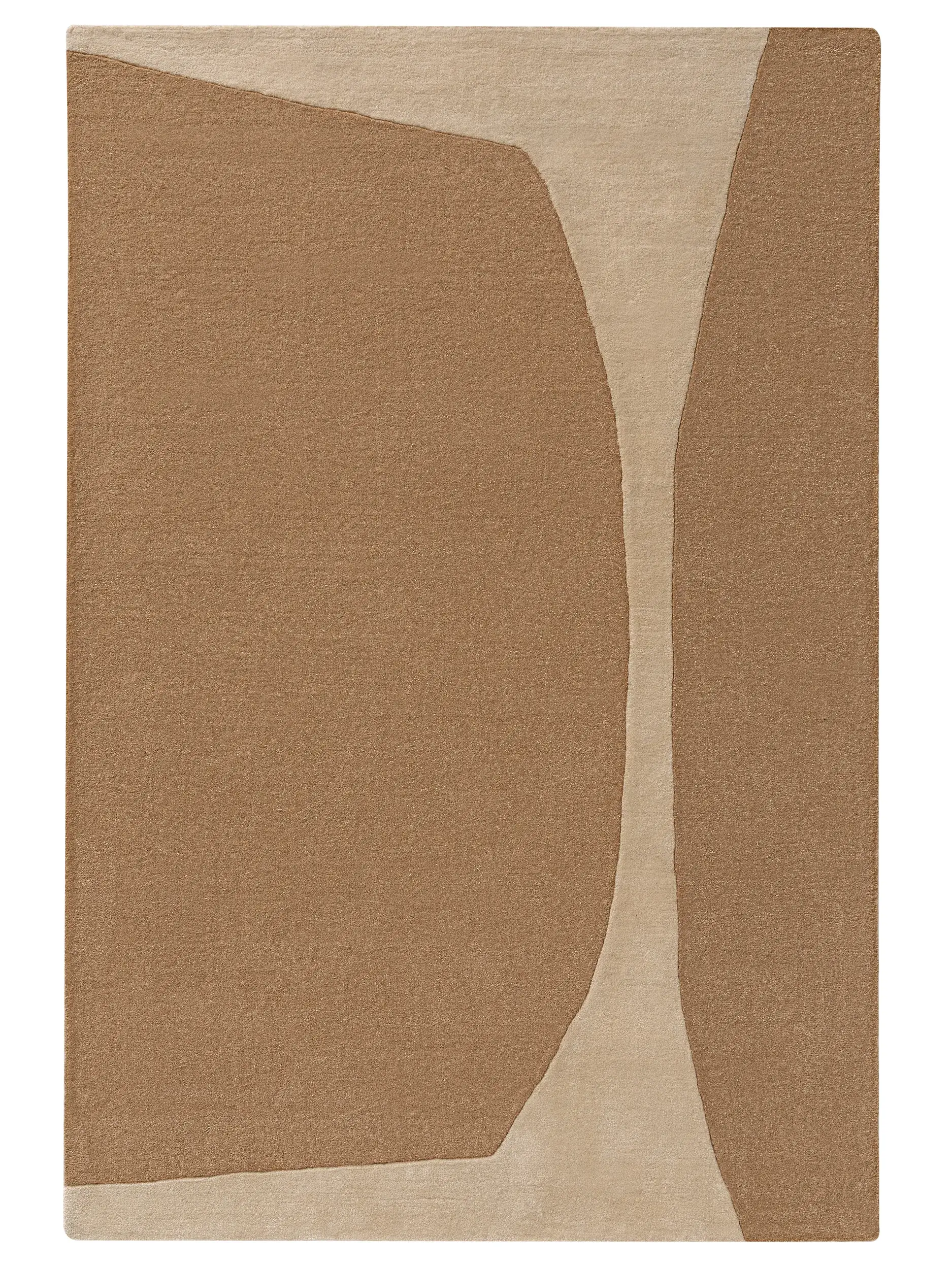 Teppe av 100% Polyester (recyceltes PET) i Beige med 100% Polyester (recyceltes PET) høy lugg fra benuta Pure