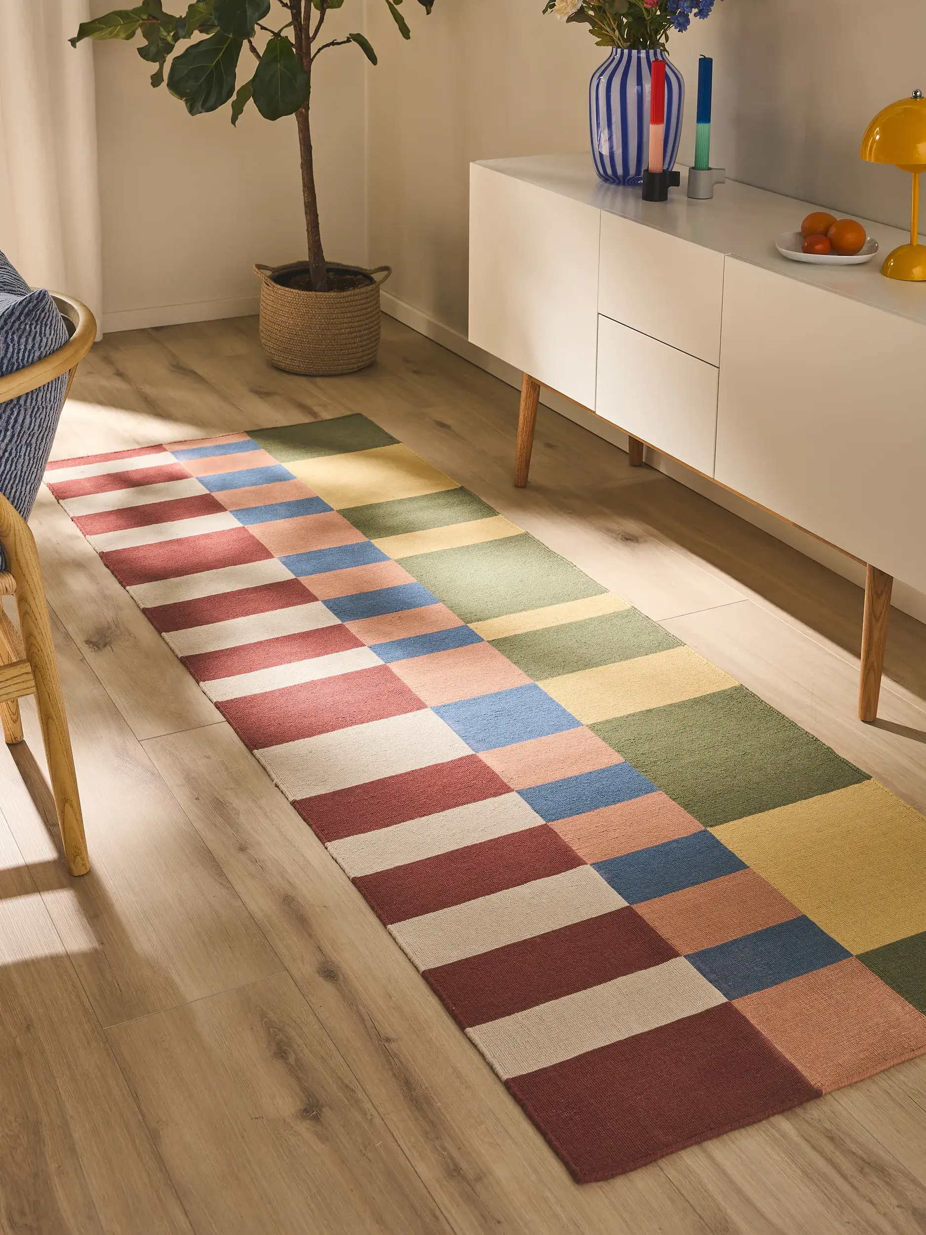 Rug made of 100% Wool in Multicolour with a 100% Wool high pile by benuta Nest