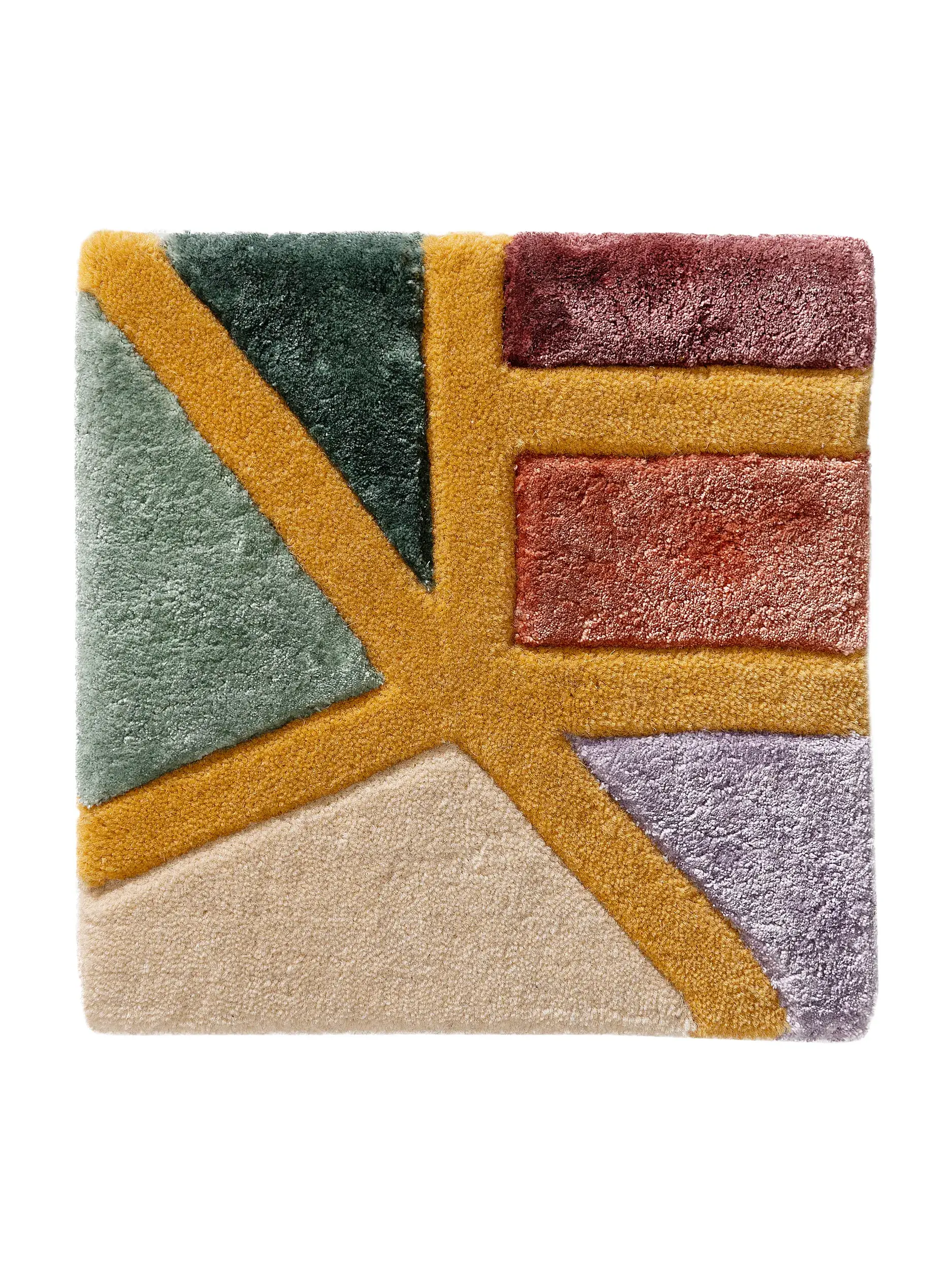 Matta av 50% Ull, 50% Lyocell (Tencel™) i Flerfärgad med 50% Ull, 50% Lyocell (Tencel™) hög lugg från benuta Finest