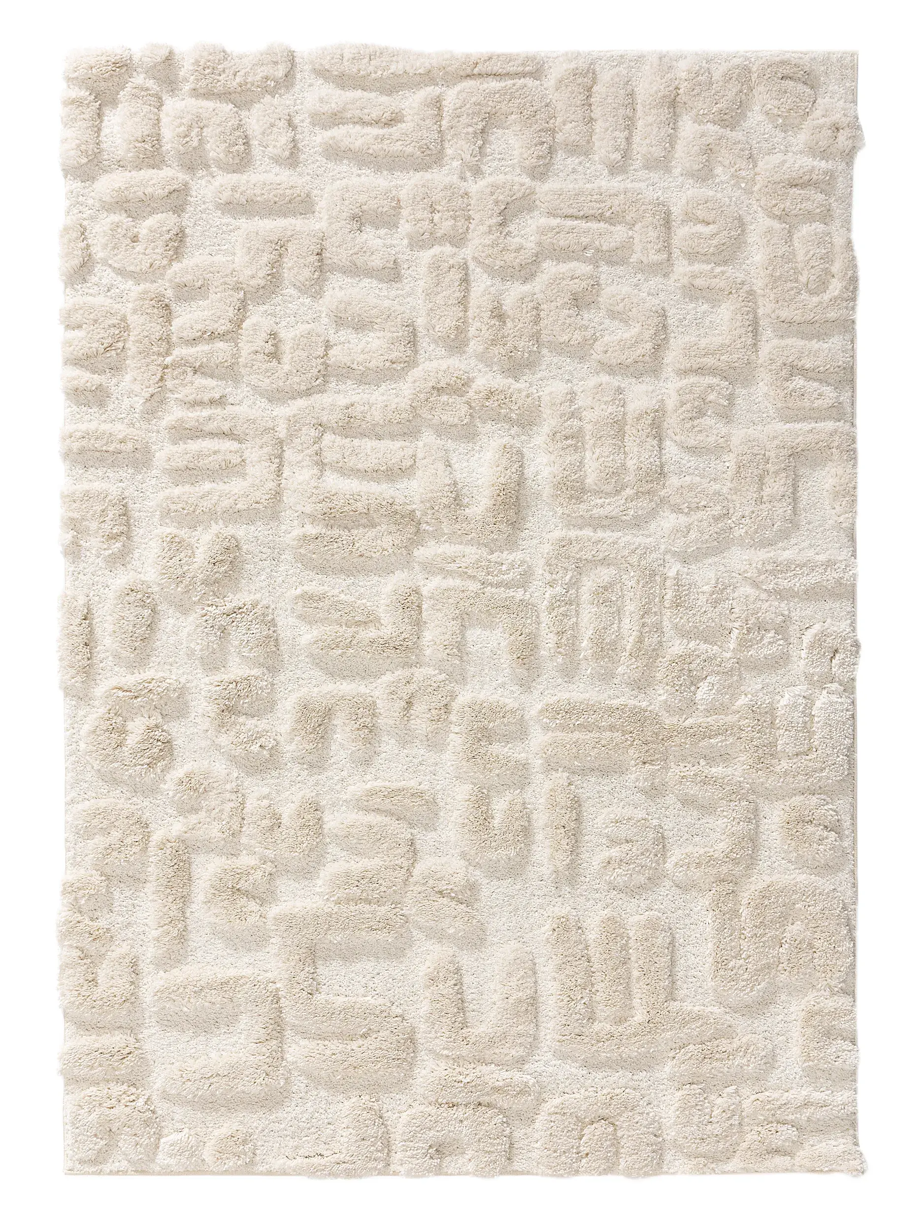 Teppich aus 80% Polypropylen, 20% Polyester in Beige mit 80% Polypropylen, 20% Polyester hohem Flor von benuta Pop
