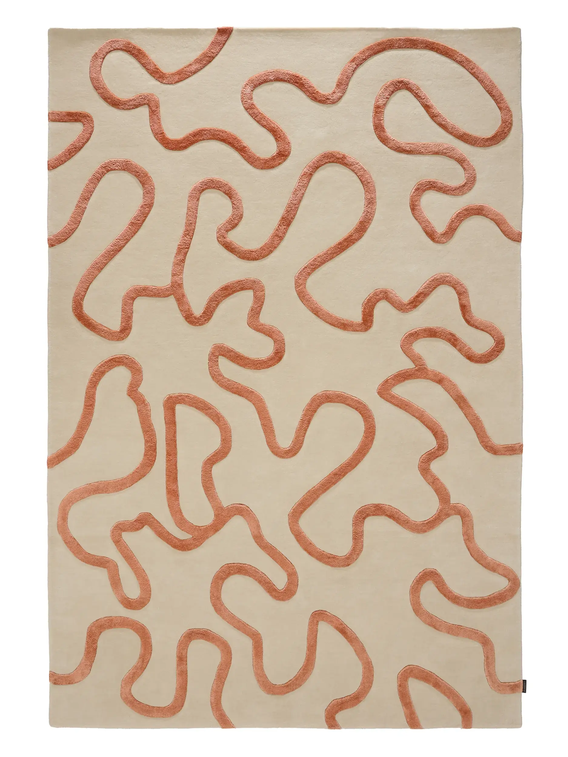 Tæppe Keith af 75% Uld, 25% Lyocell (Tencel™) i Beige fra benuta Finest