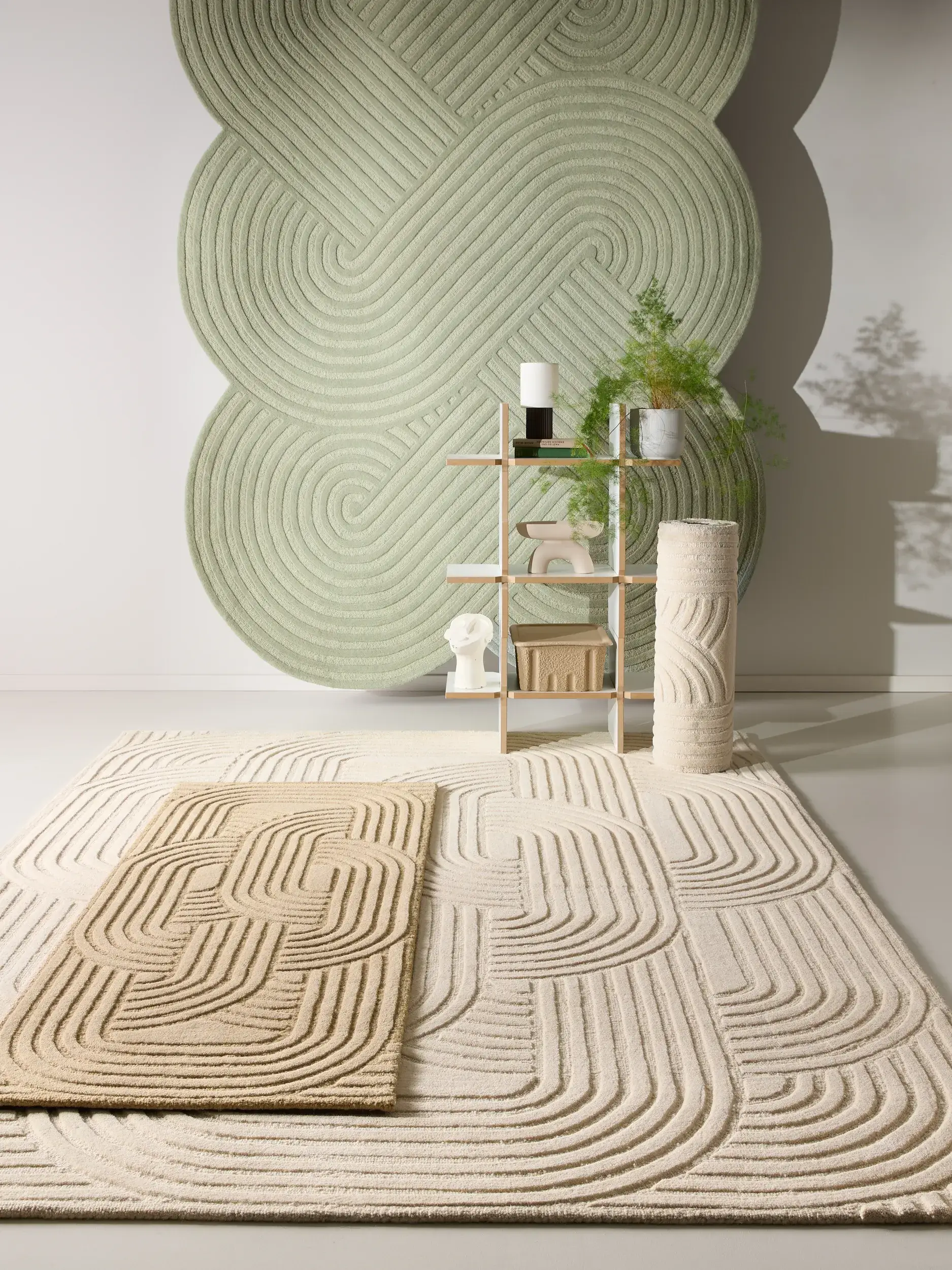 Teppich Nuria aus 100% Wolle in Beige von benuta Pure