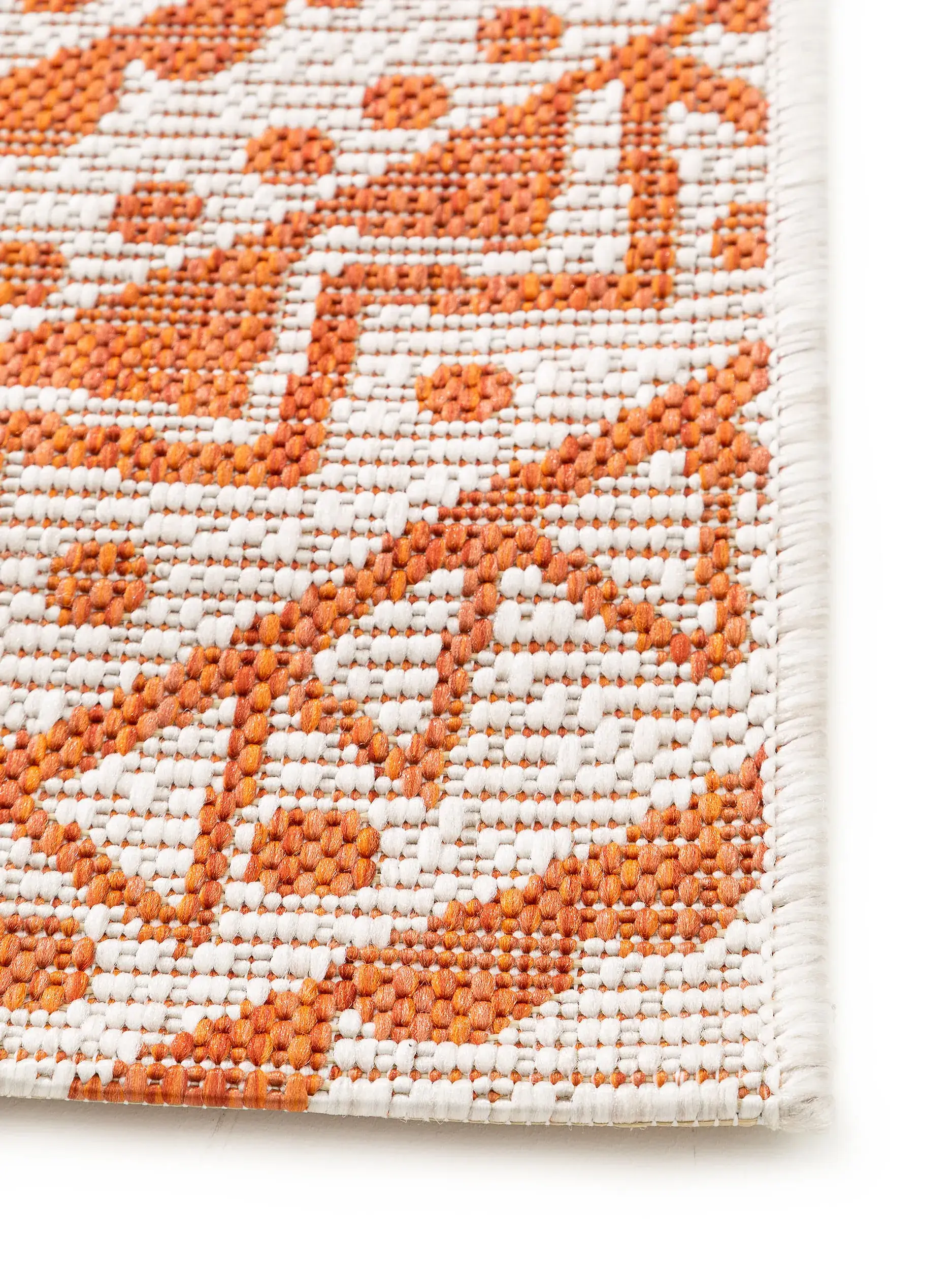 Rug made of 100% Polypropylen in Orange with a 100% Polypropylen high pile by benuta Nest