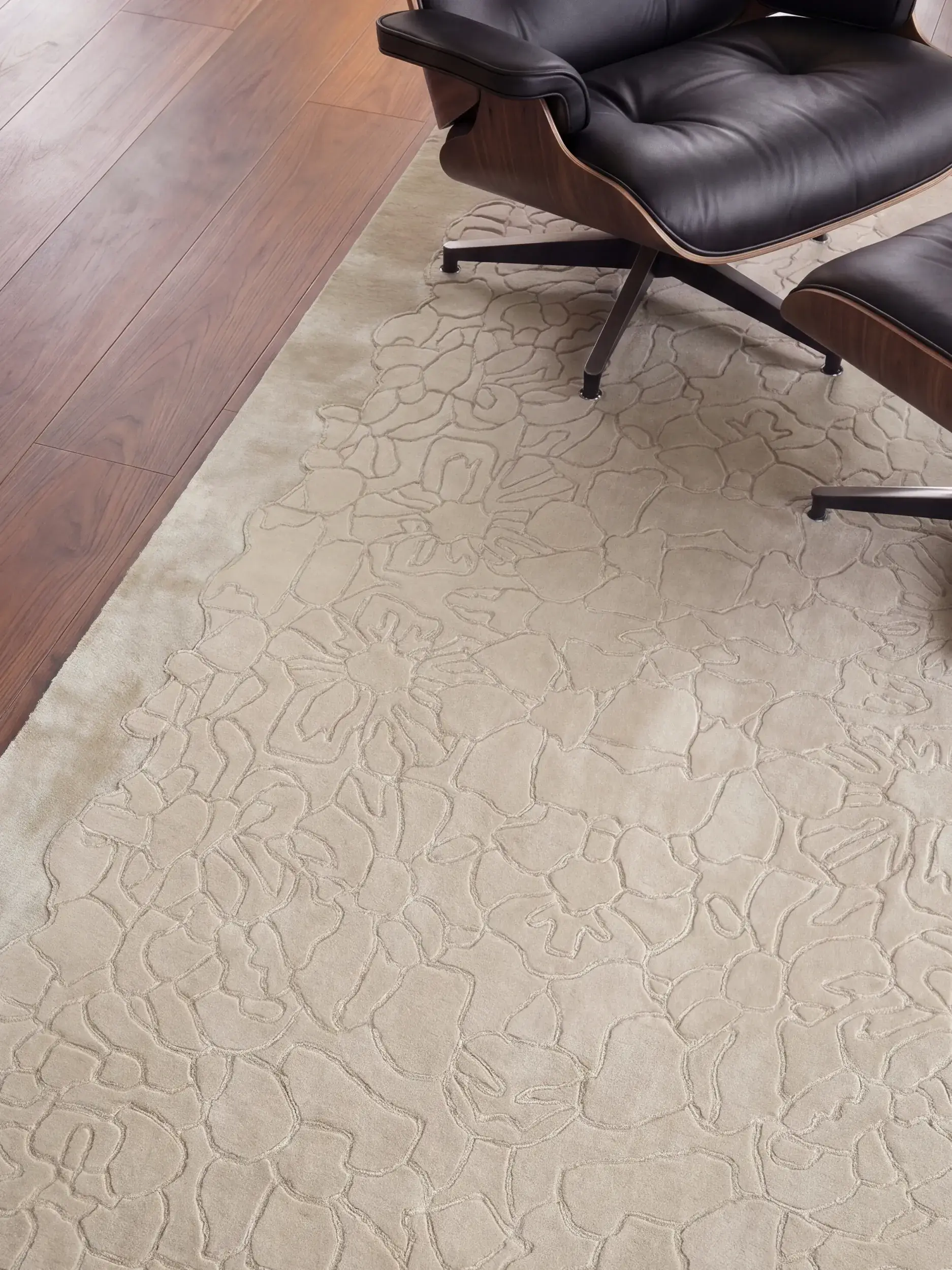 Tapis Tizian en 50% Laine (50% de Nouvelle-Zélande), 50% Lyocell (TENCEL™) en  de benuta Finest