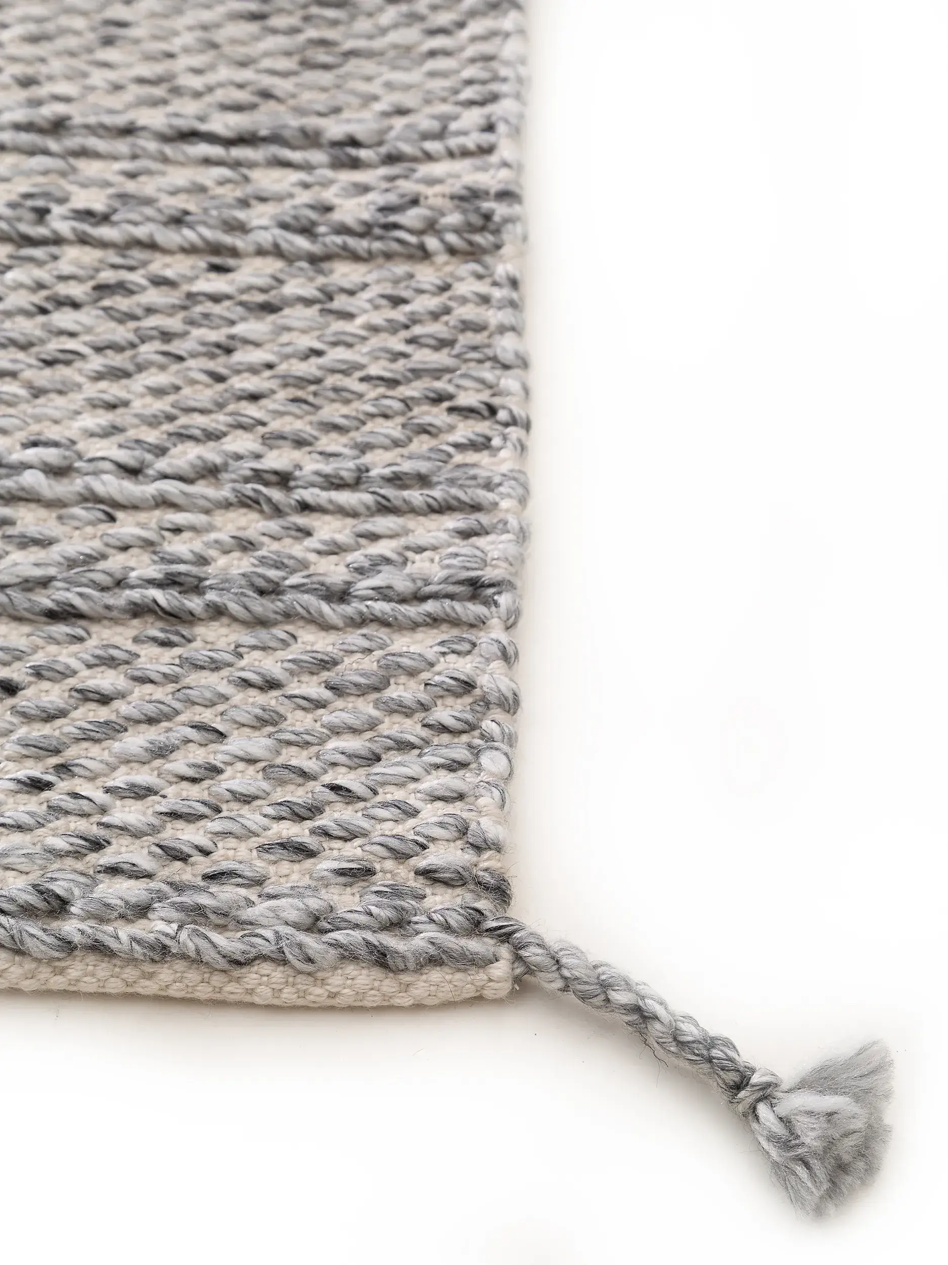Teppe Rene av 100% Polyester (resirkulert PET) i Grå fra benuta pure