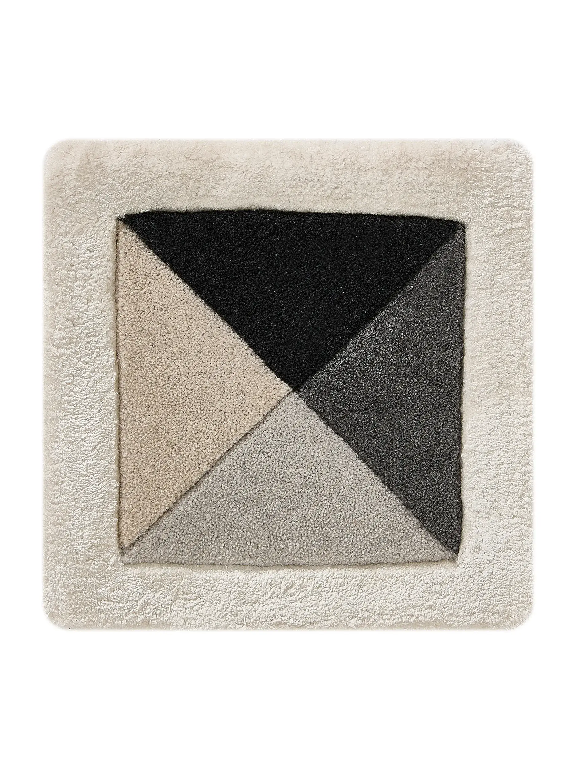Teppe Sid av 60% Ull, 40% Lyocell (Tencel™) i Beige fra benuta Finest