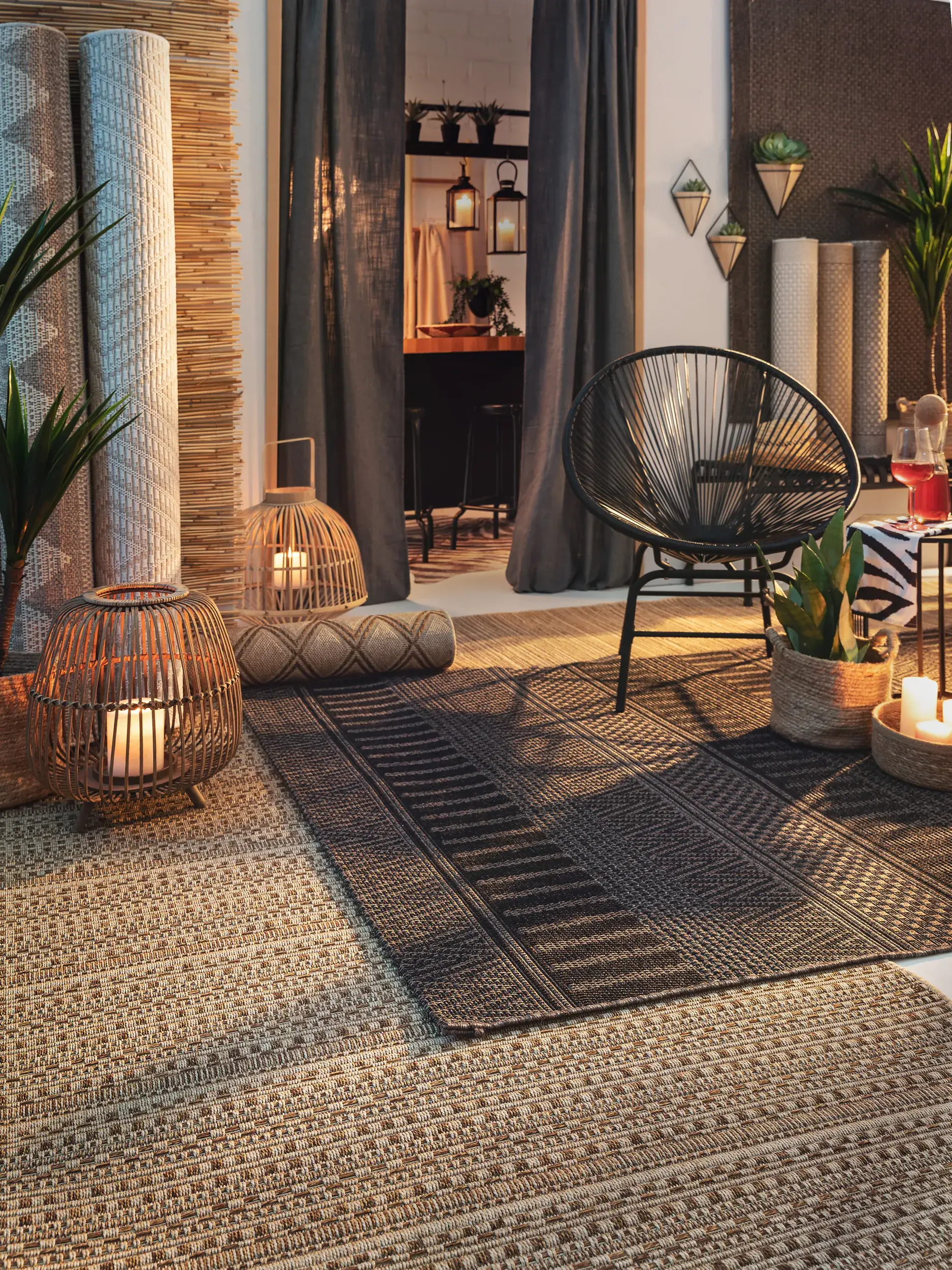 Tapis en 100% Polypropylène en Beige avec une pile de 100% Polypropylène de hauteur de benuta nest