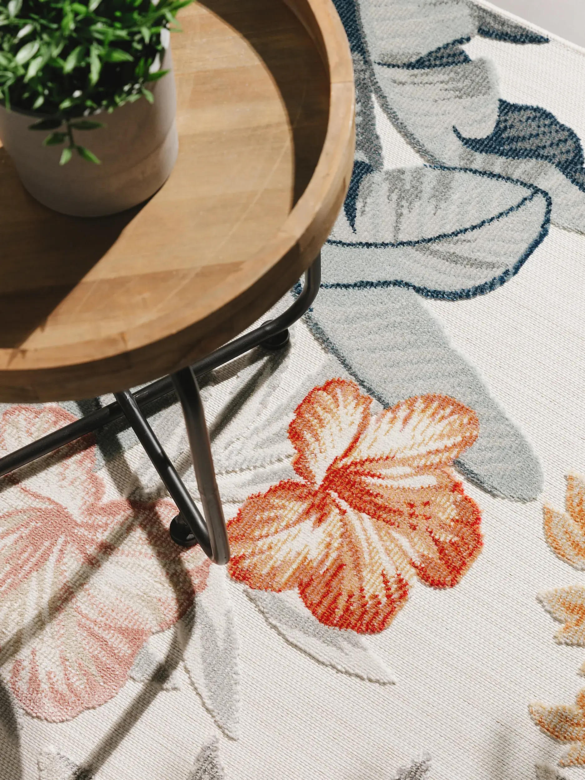 Teppich aus 100% Polypropylen in Multicolor mit 100% Polypropylen hohem Flor von benuta Basic