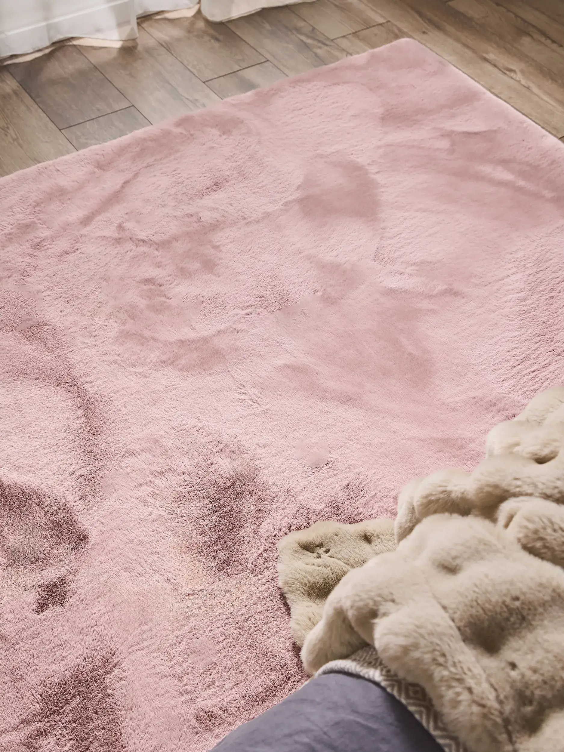 Teppich Dave aus 100% Polyester in Rosa von benuta Nest
