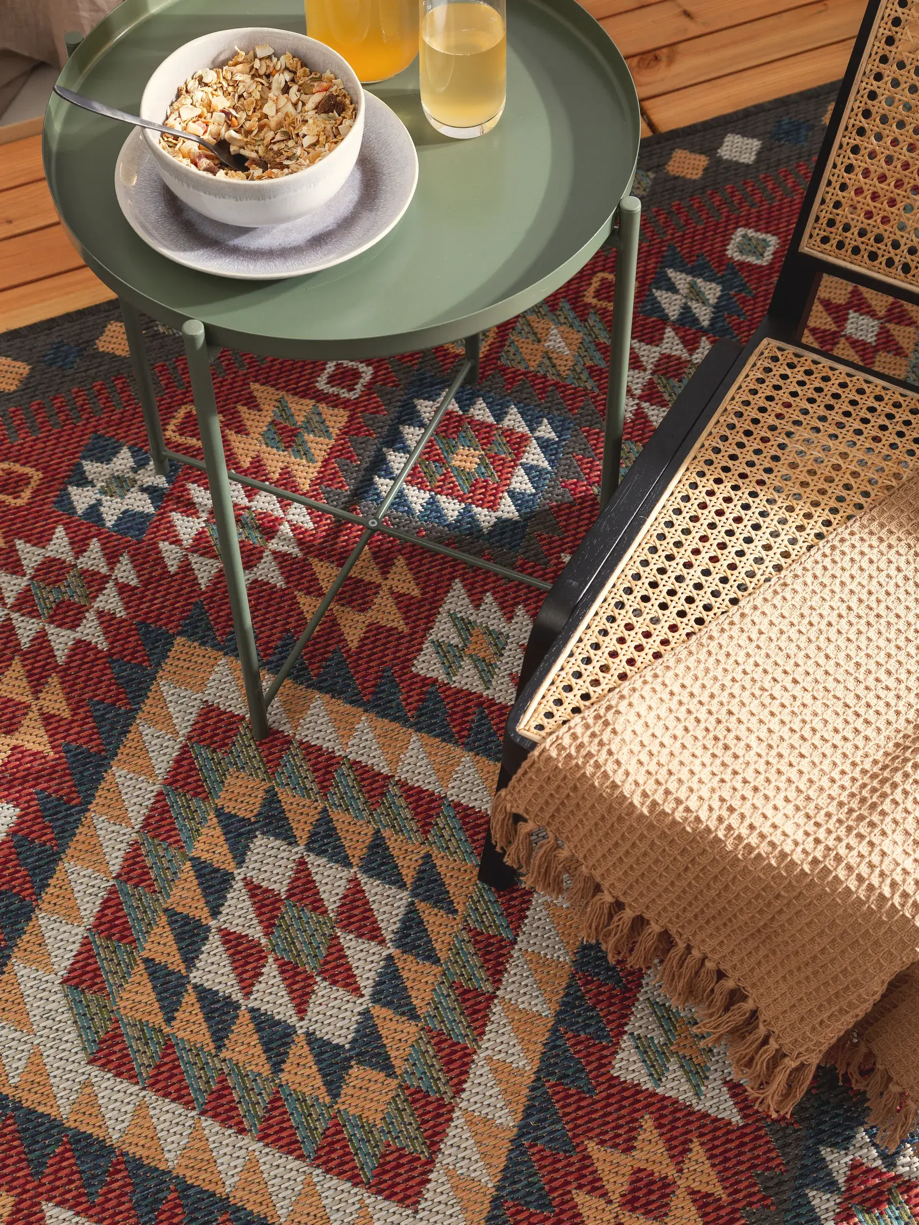 Rug made of 100% Polypropylen in Multicolor with a 100% Polypropylen high pile by benuta Nest