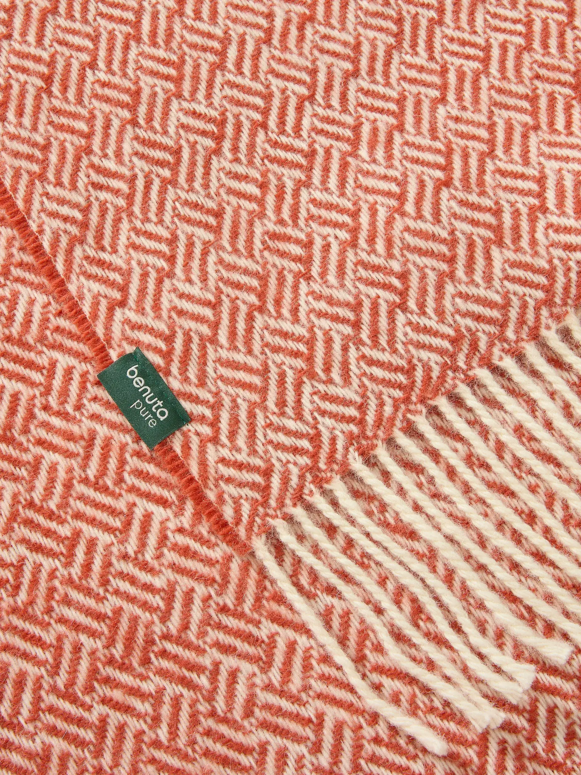 Wolldecke Bianca Rot von benuta Pure