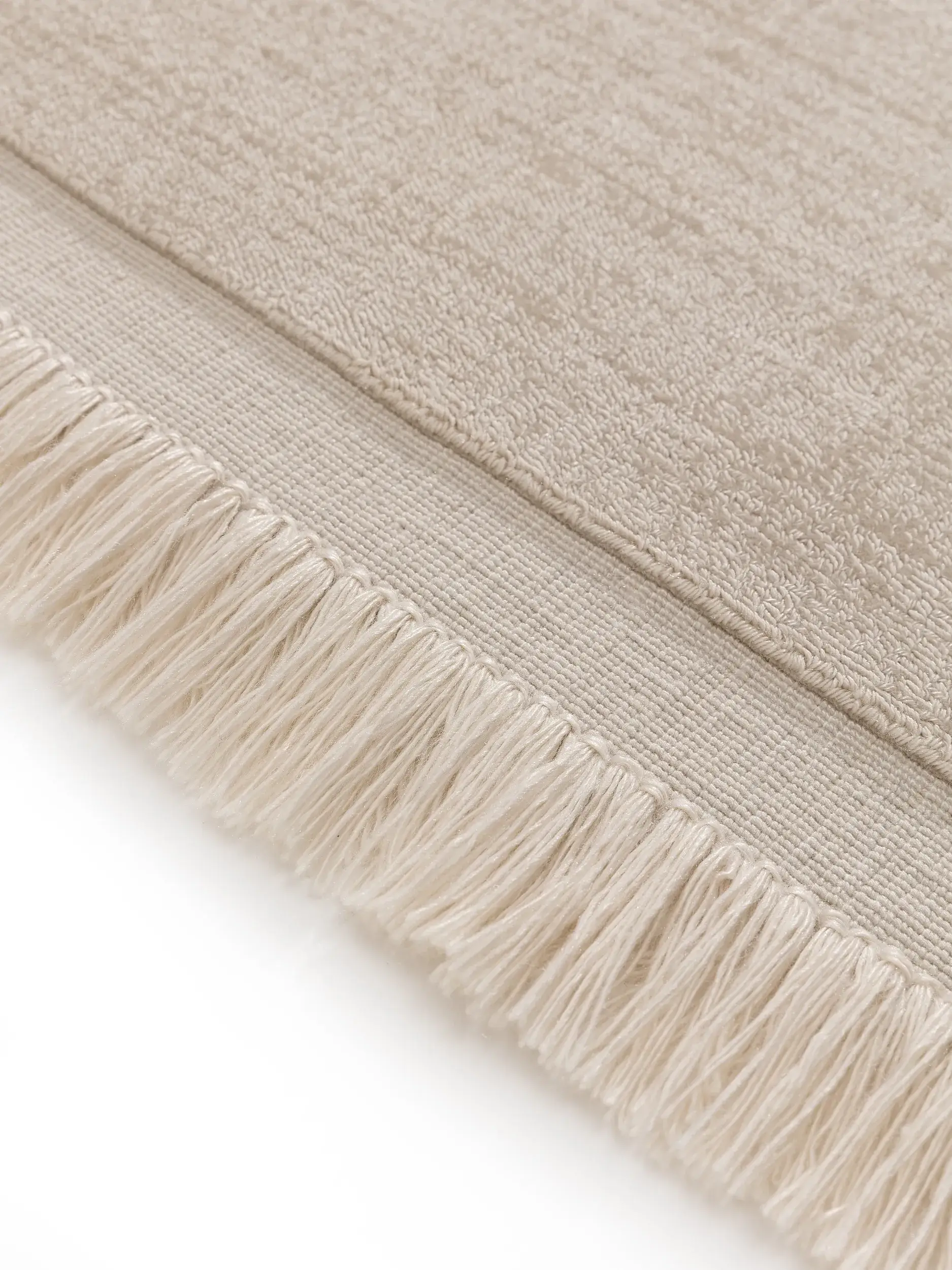 Teppich Jade aus 80% Polyester, 20% Baumwolle in Beige von benuta Pure