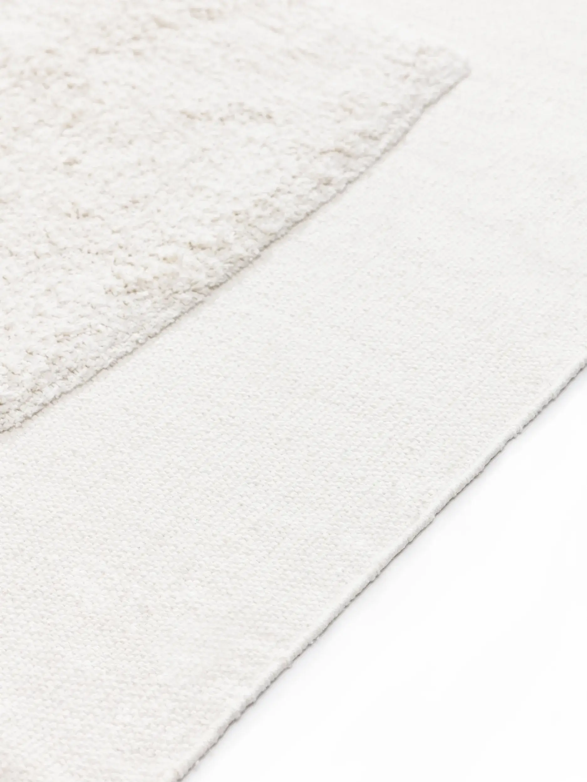 Teppich aus 100% Bio Baumwolle in Beige mit 100% Bio Baumwolle hohem Flor von benuta Pop